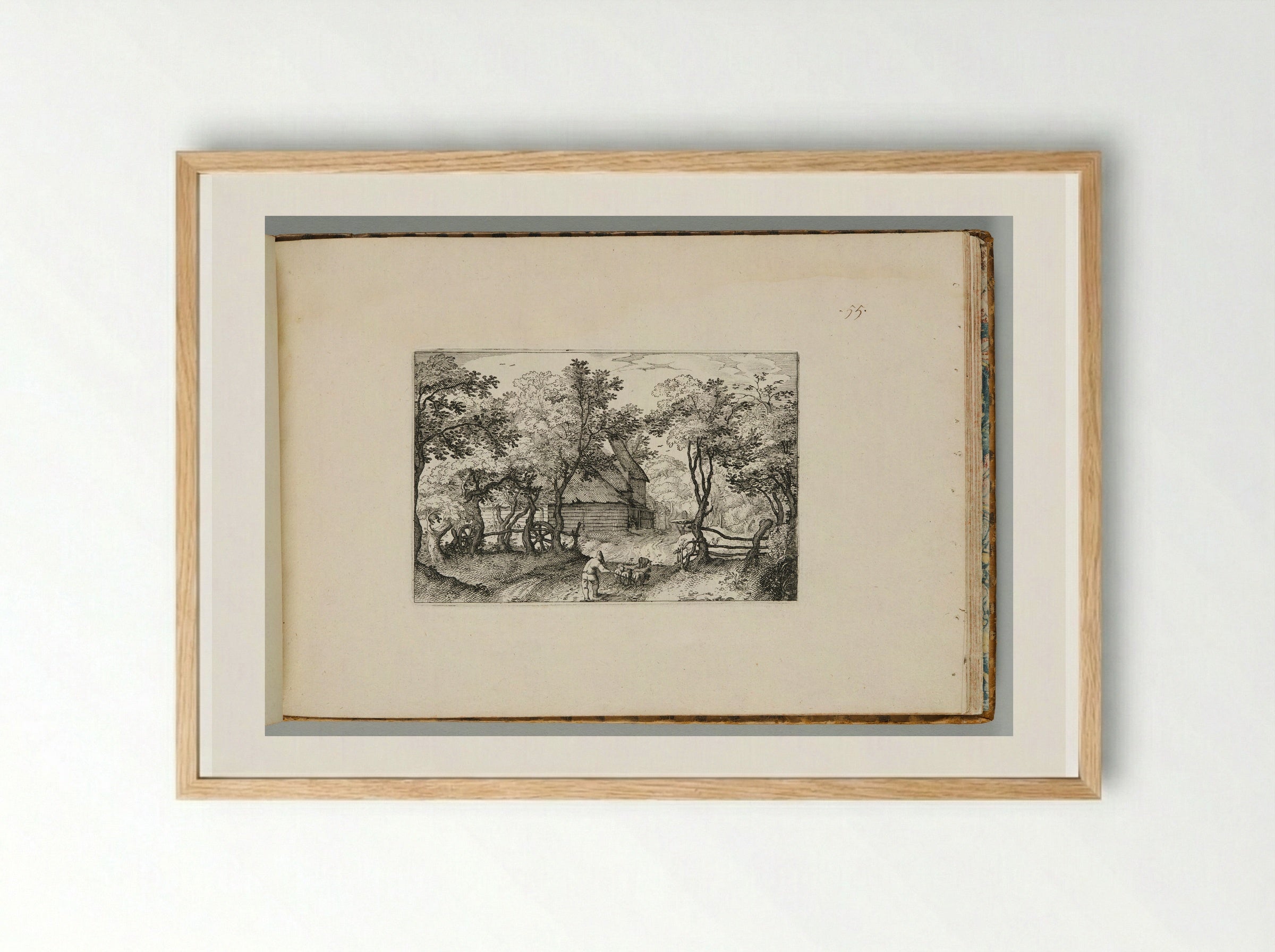 The Road towards Heemstede - Claes Jansz. Visscher - Framed Print Wood
