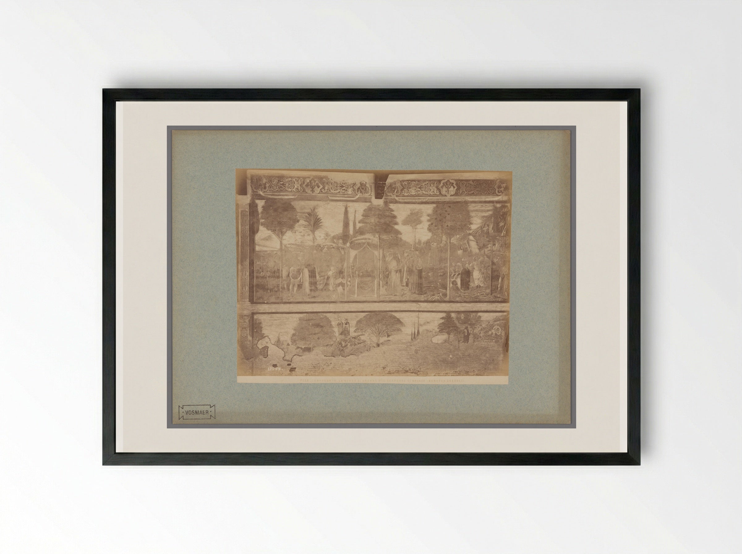 The Rod of Aaron and the Brazen Serpent - Fratelli Alinari - Framed Print Black