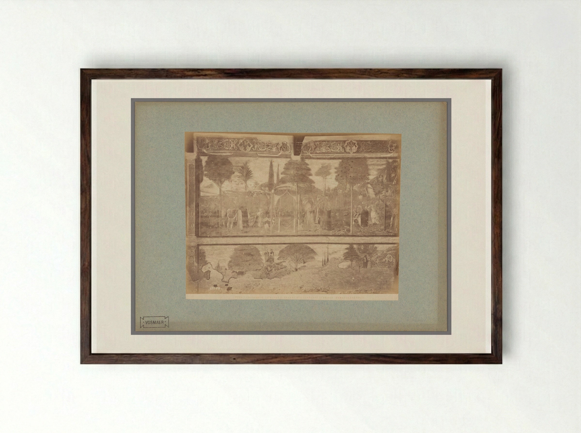 The Rod of Aaron and the Brazen Serpent - Fratelli Alinari - Framed Print Dark Wood