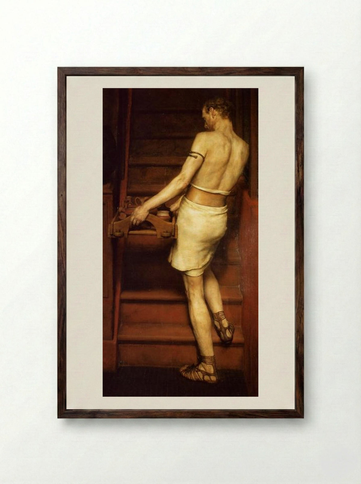 The Roman Potter - Sir Lawrence Alma-Tadema - Framed Print Dark Wood