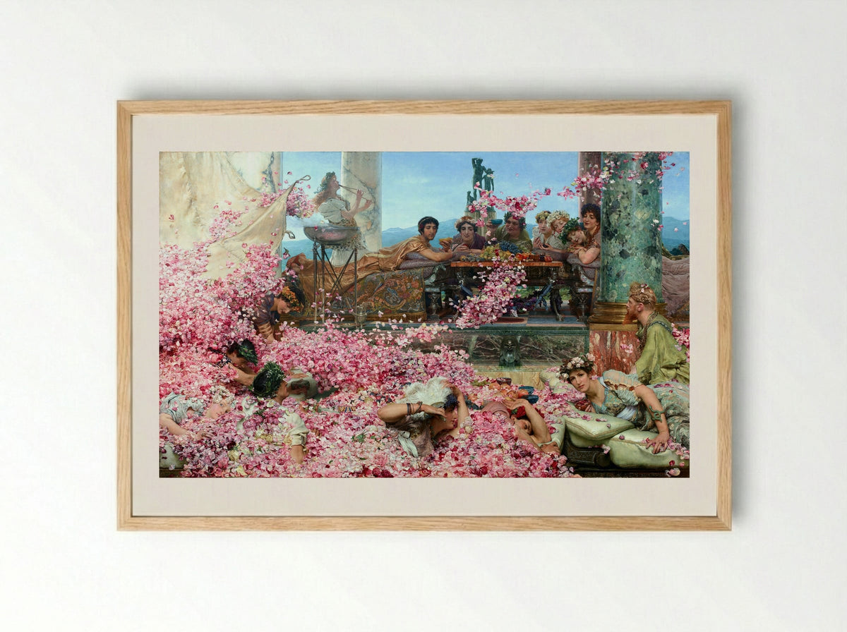 The Roses of Heliogabalus - Sir Lawrence Alma-Tadema - Framed Print Wood