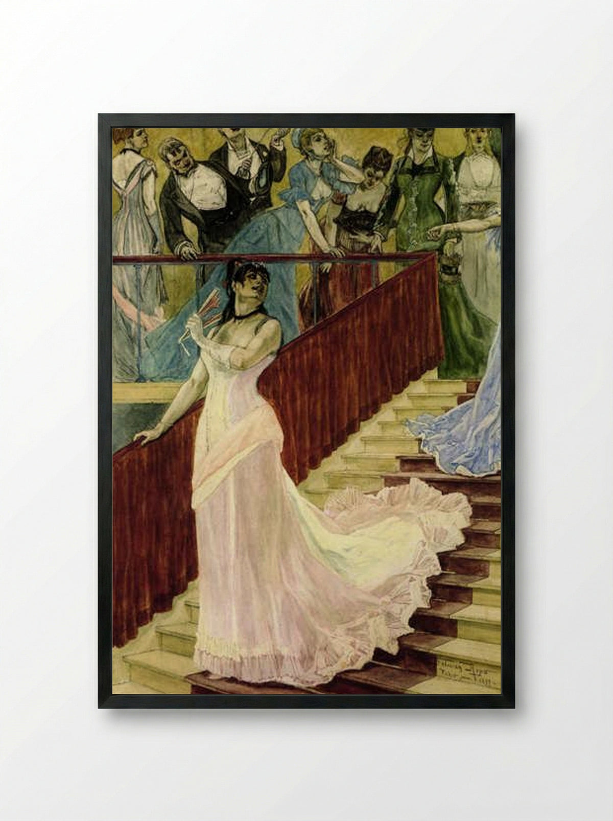 The Row - Félicien Rops - Framed Print Black