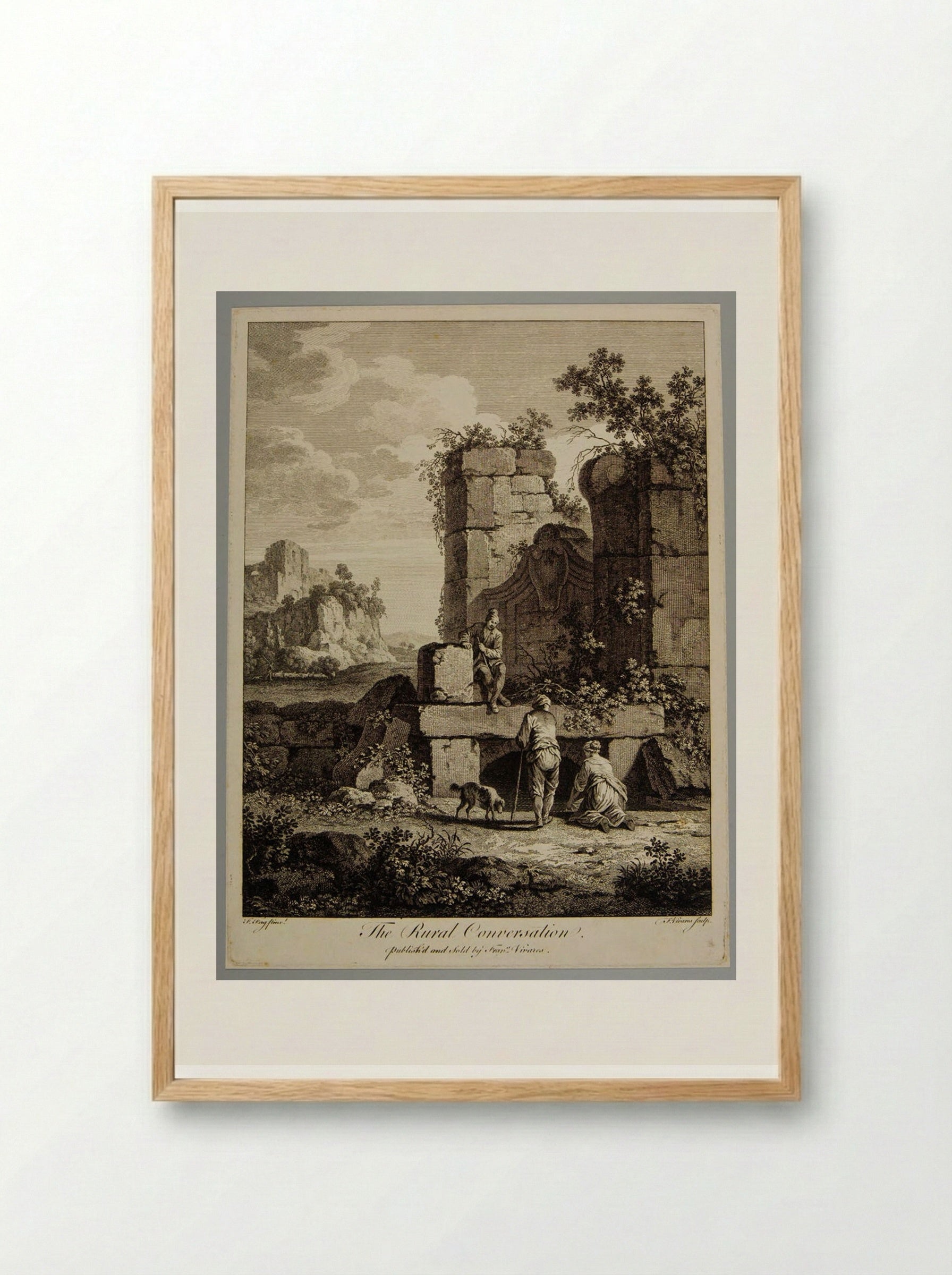 The Rural Conversation - François Vivares - Framed Print Wood