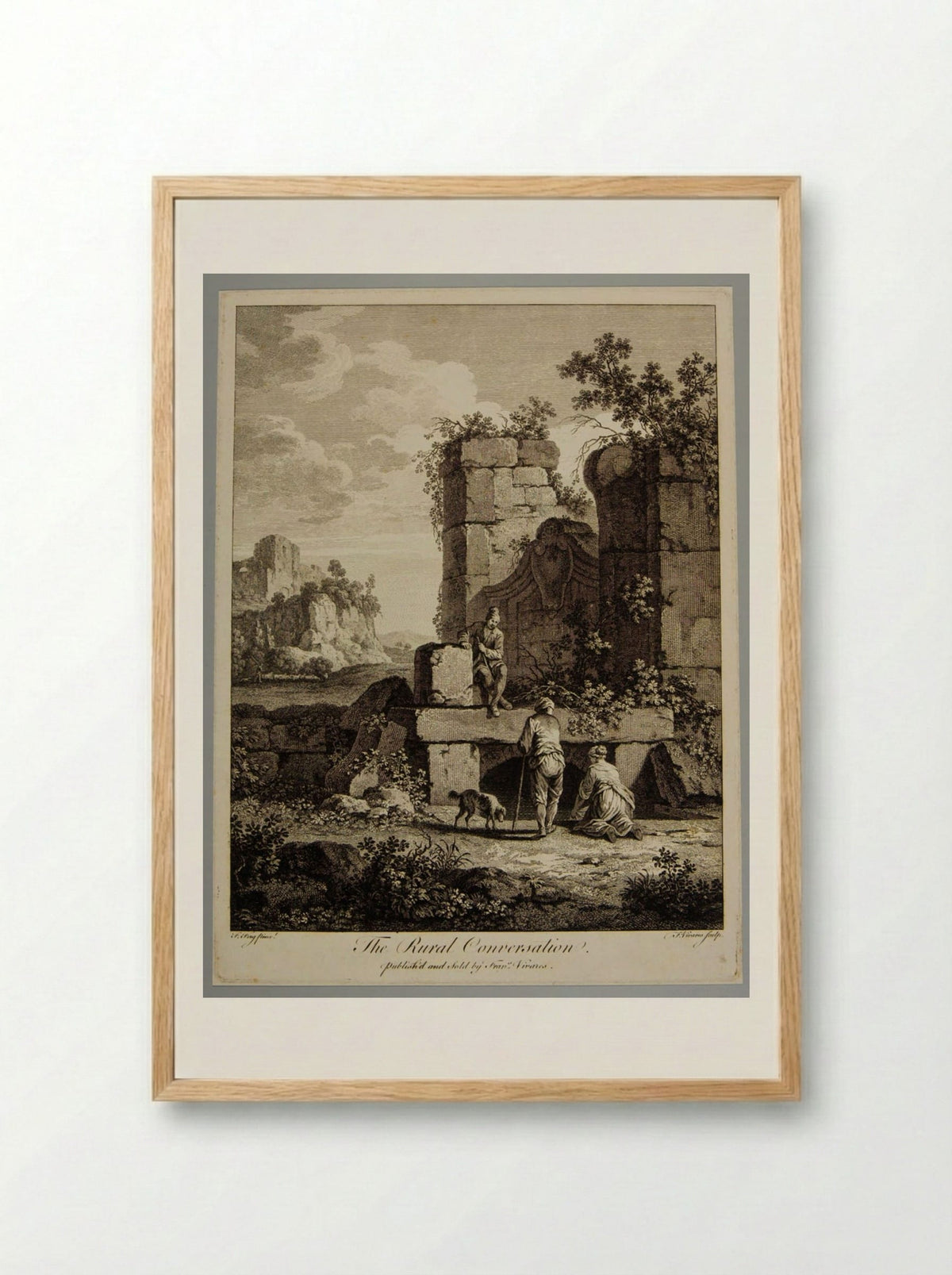 The Rural Conversation - François Vivares - Framed Print Wood
