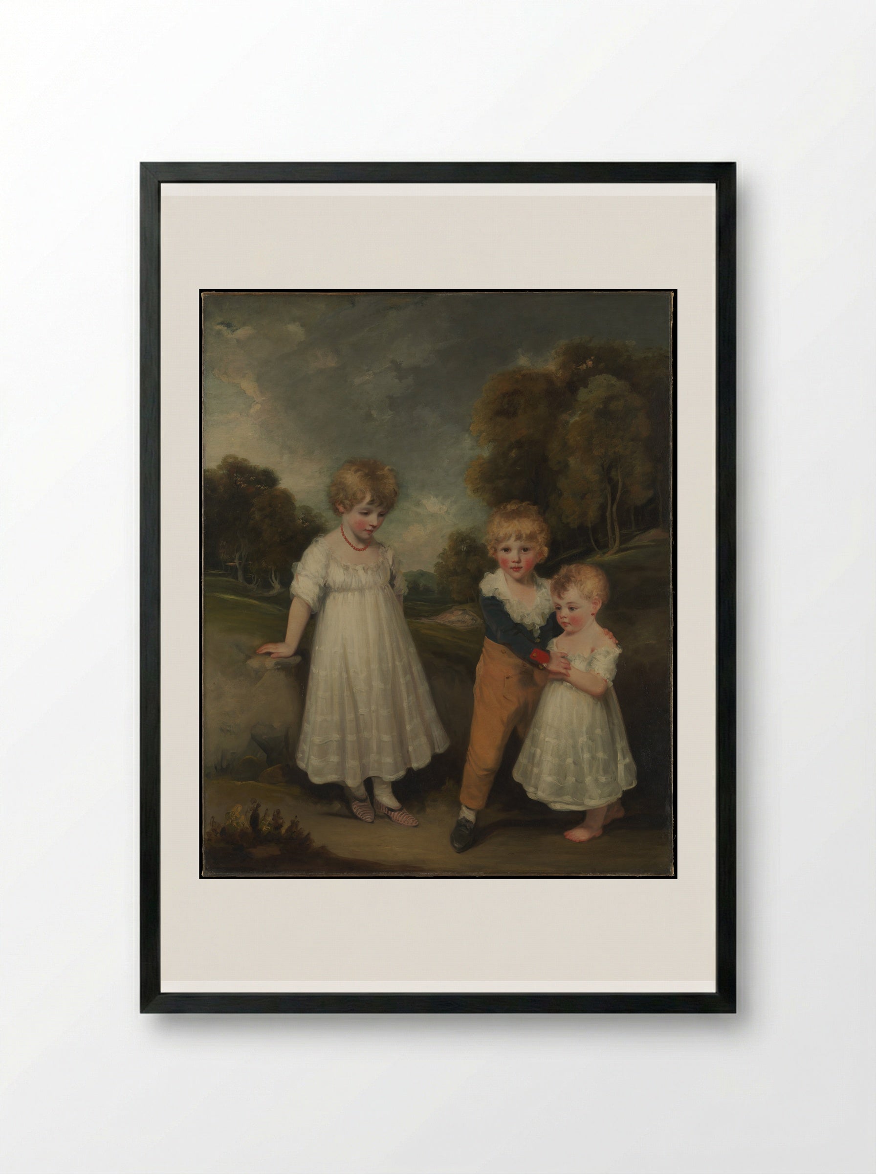 The Sackville Children - John Hoppner - Framed Print Black