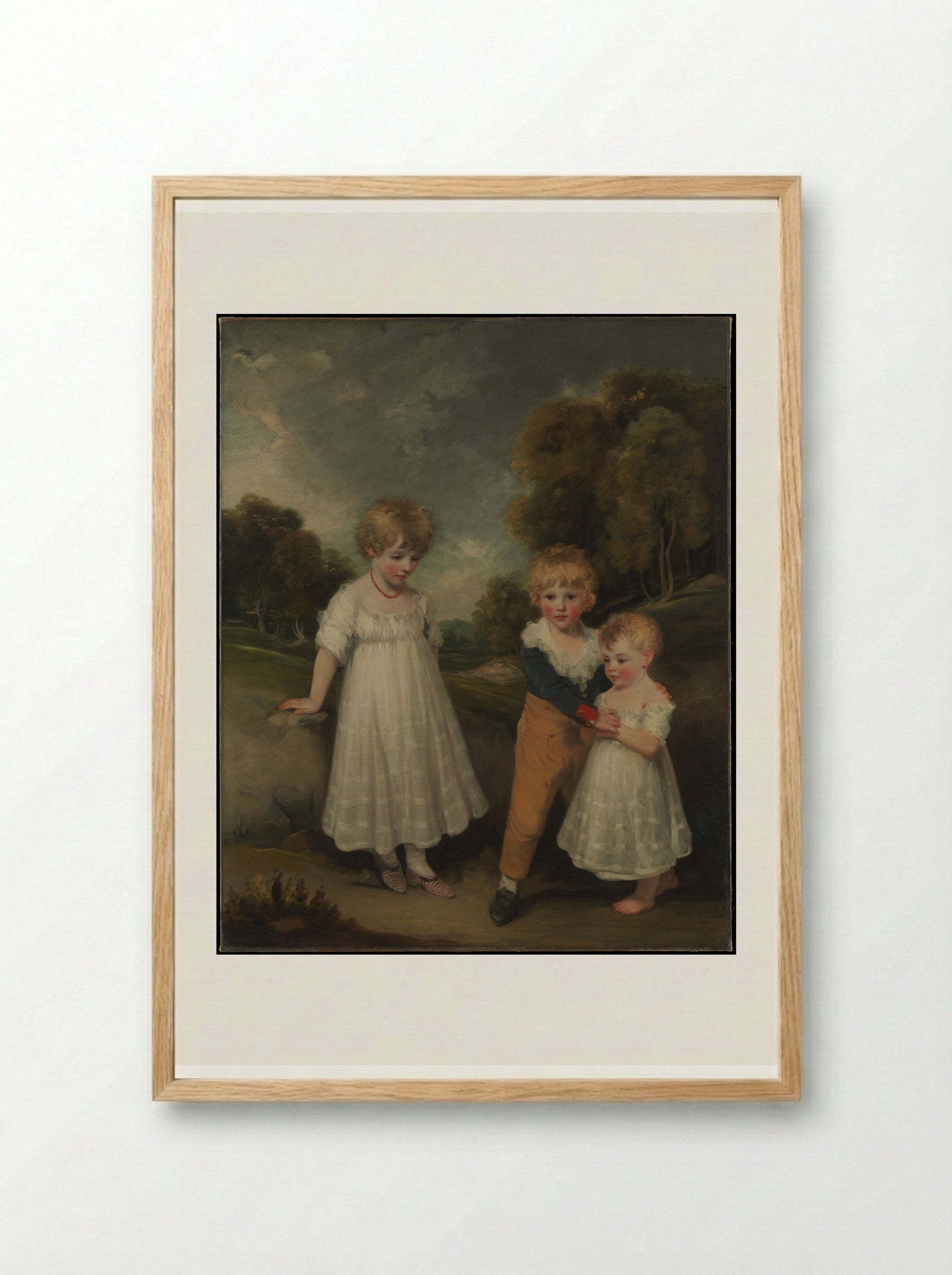 The Sackville Children - John Hoppner - Framed Print Wood