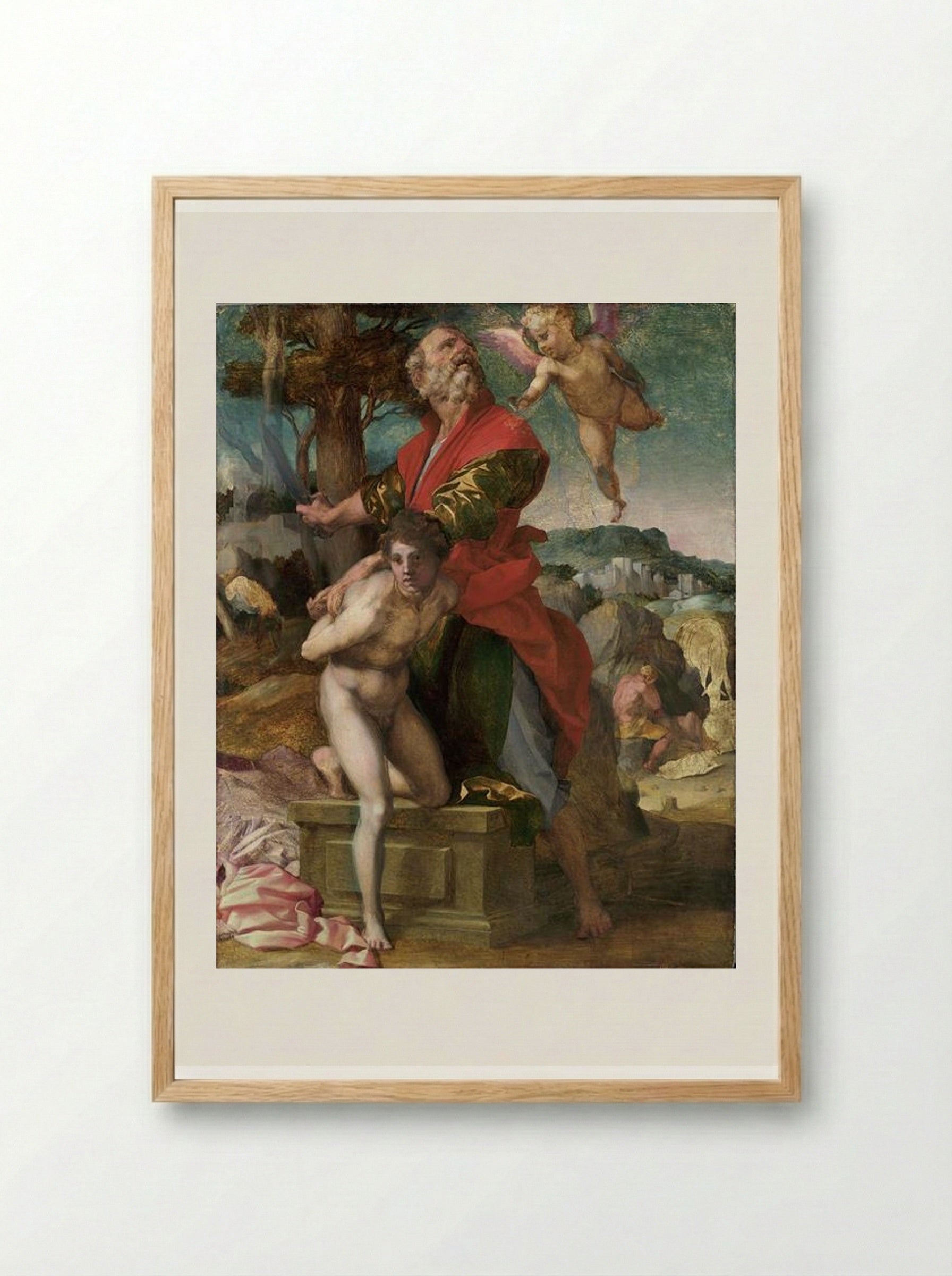 The Sacrifice of Abraham - Andrea del Sarto - Framed Print Wood