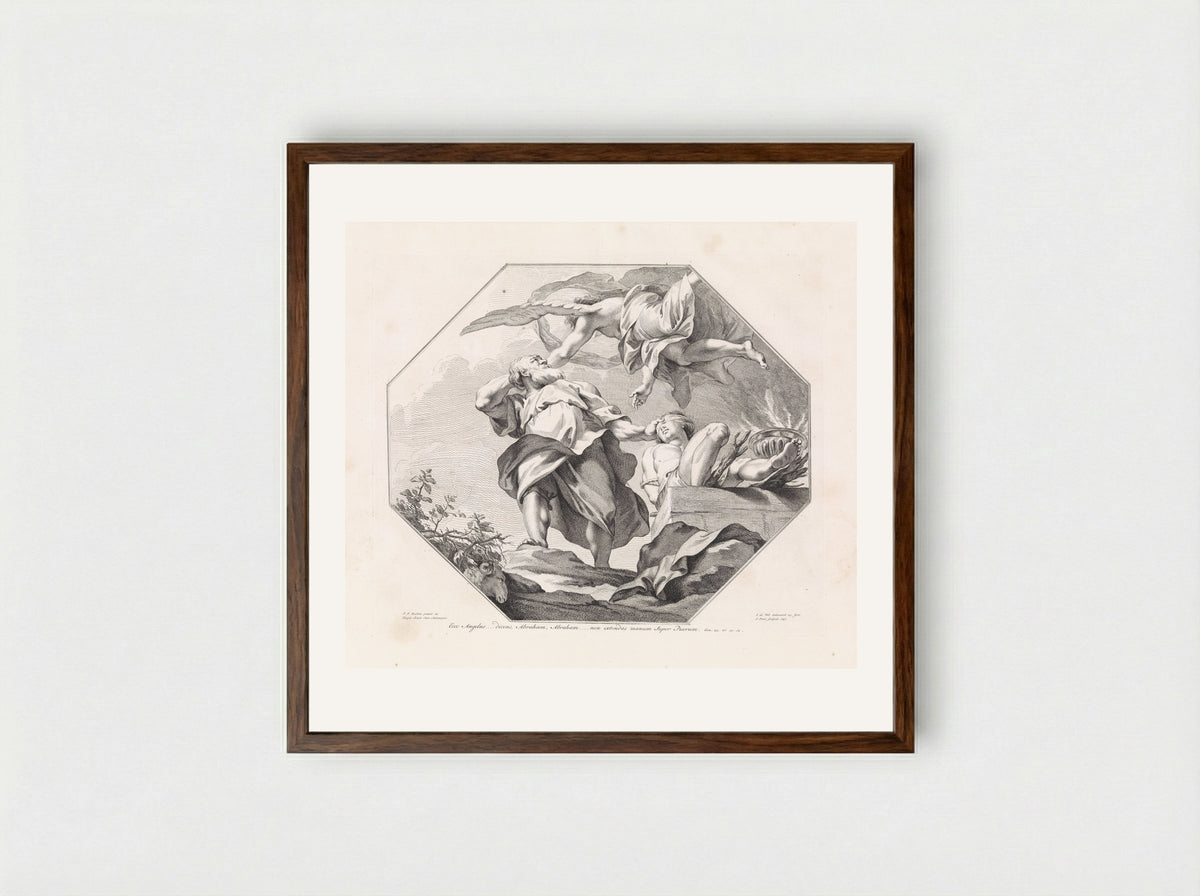 The Sacrifice of Isaac - Jan Punt - Framed Print Dark Wood