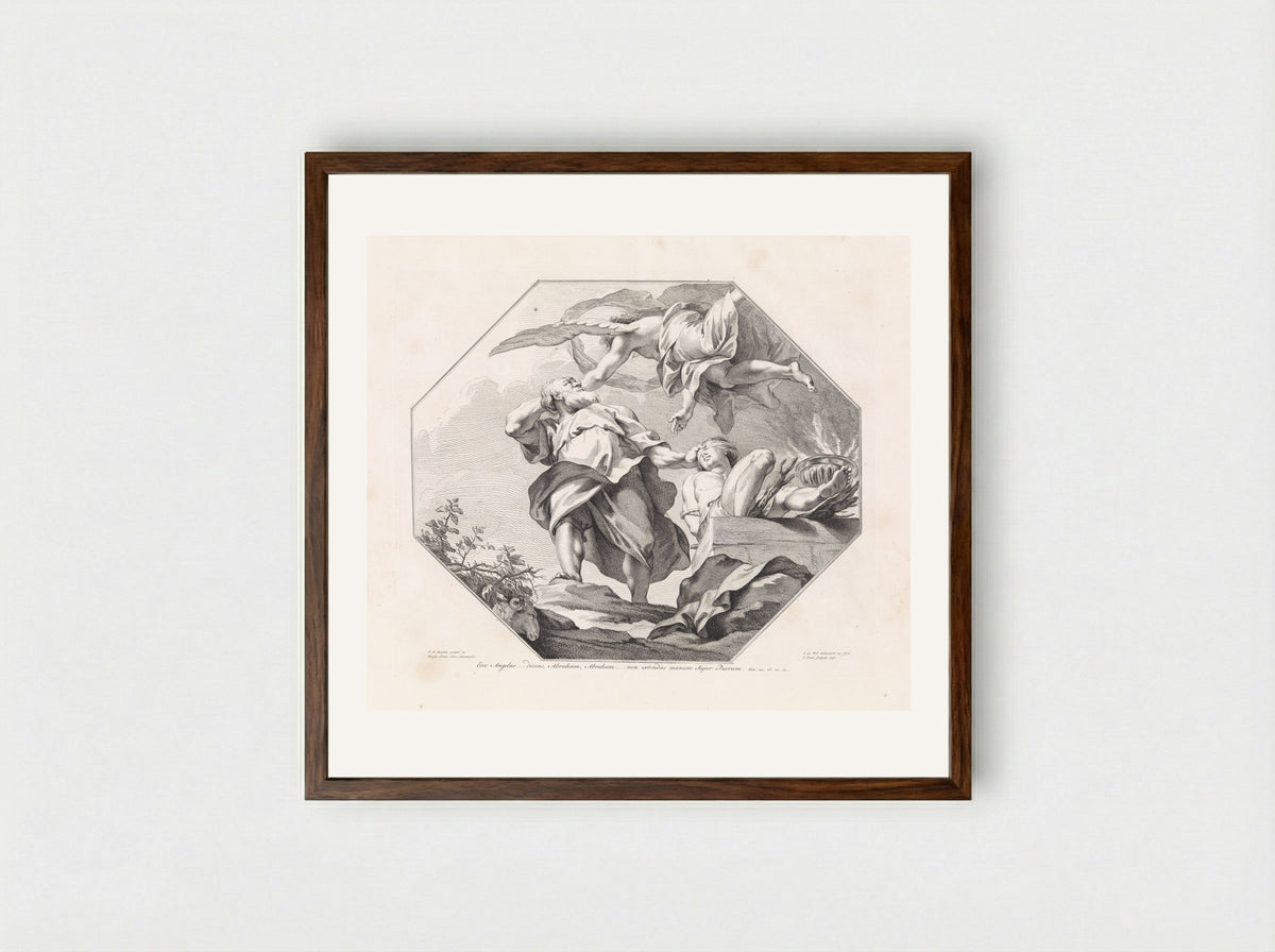 The Sacrifice of Isaac - Jan Punt - Framed Print Dark Wood