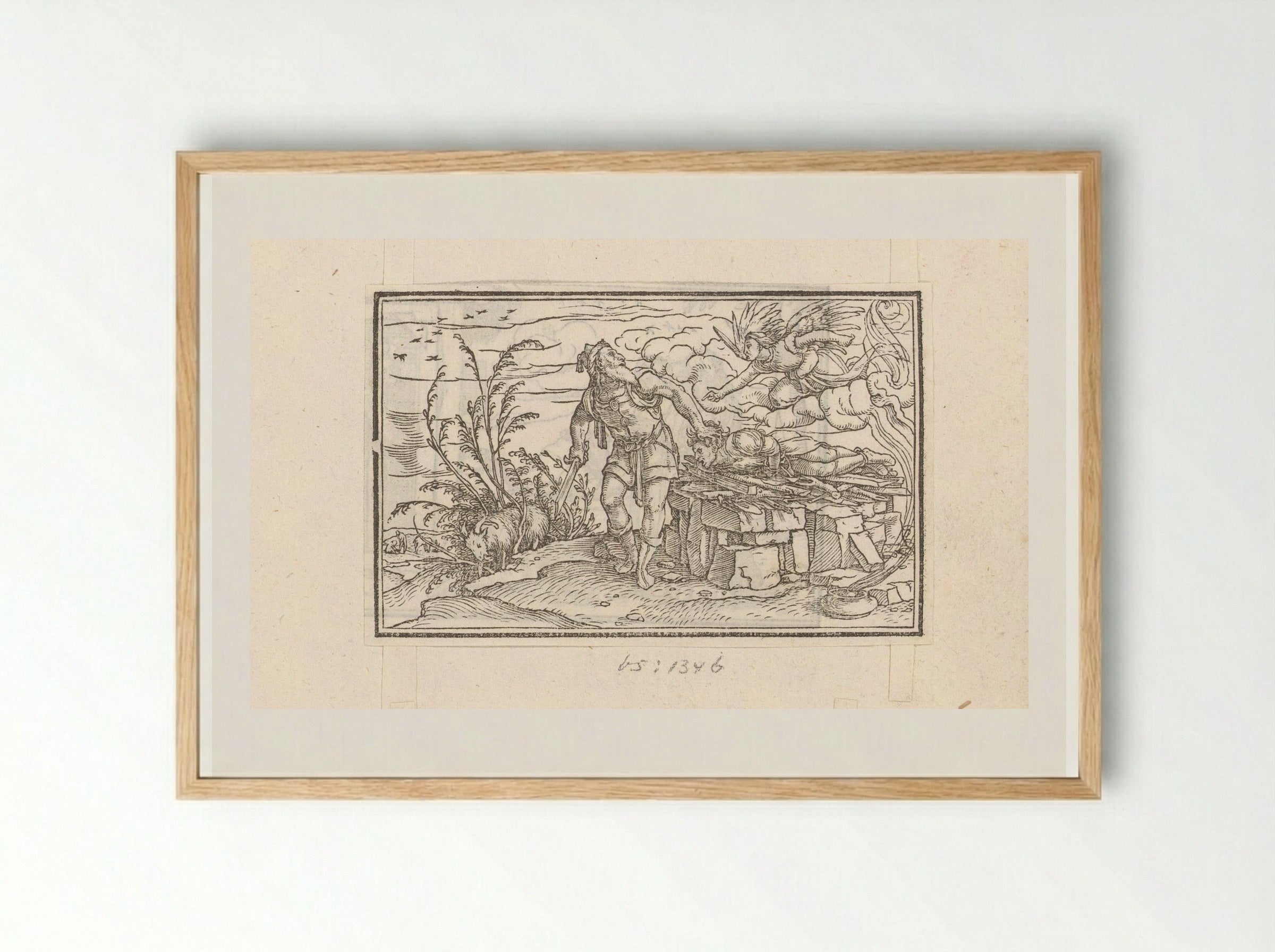 The Sacrifice of Isaac - Veit Rudolf Specklin - Framed Print Wood