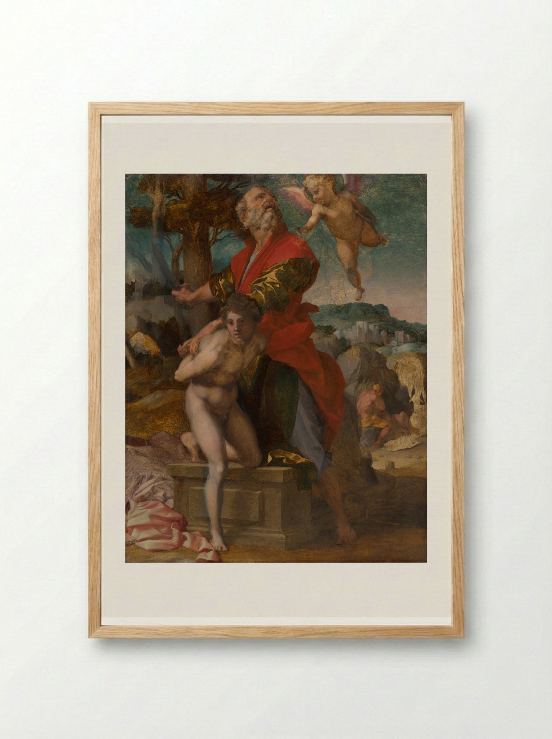 The Sacrifice of Isaac - Andrea del Sarto - Framed Print Wood