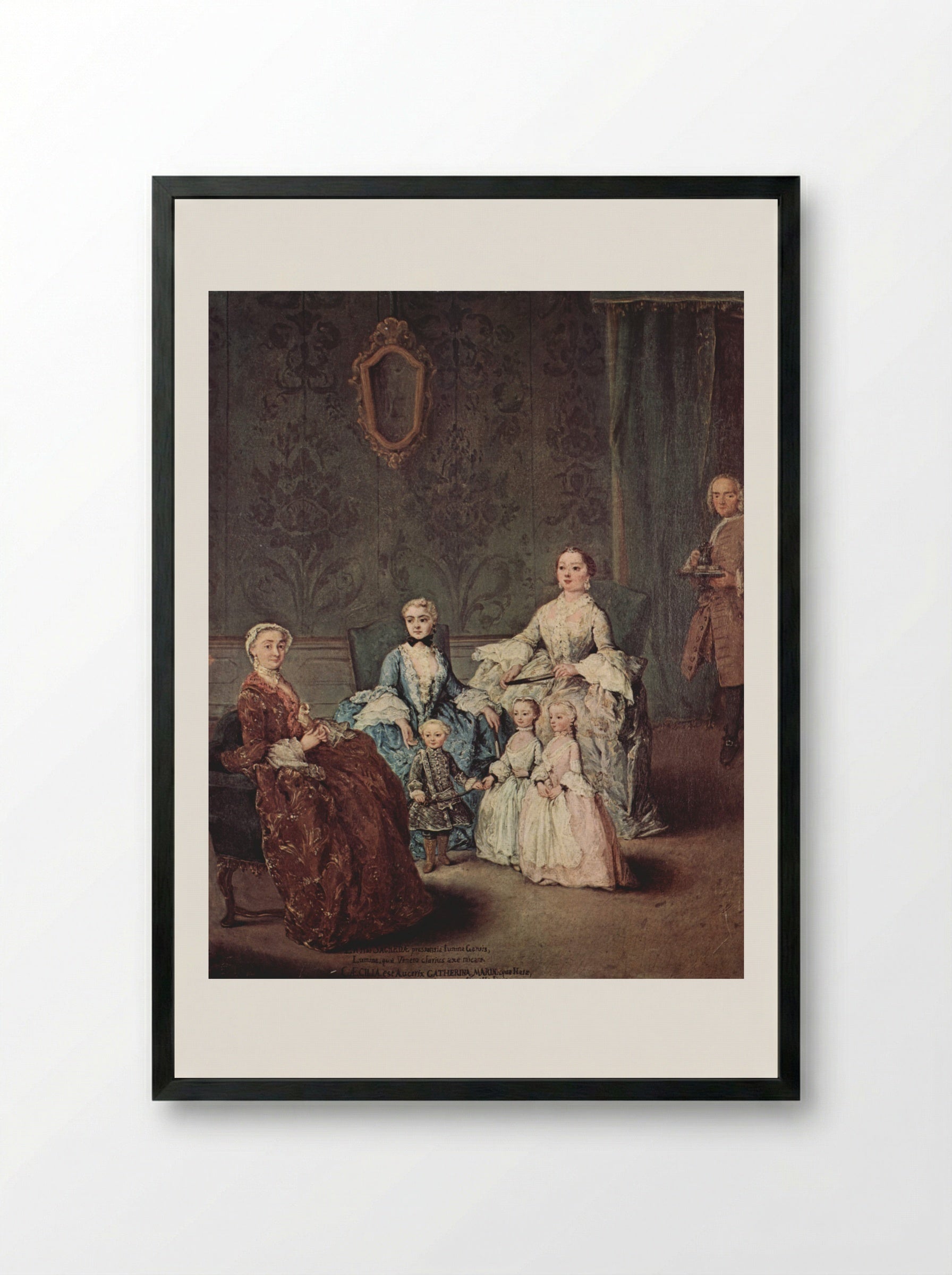 The Sagredo Family - Pietro Longhi - Framed Print Black