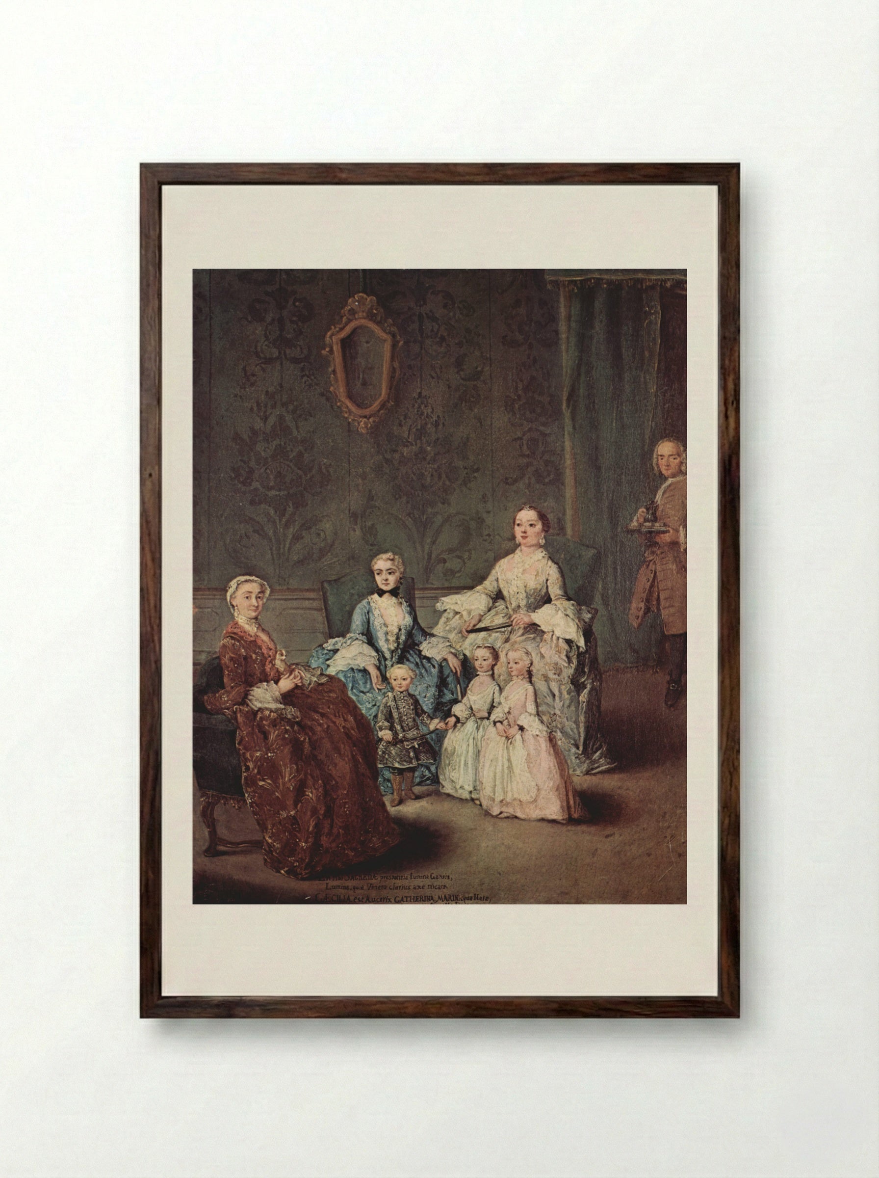 The Sagredo Family - Pietro Longhi - Framed Print Dark Wood