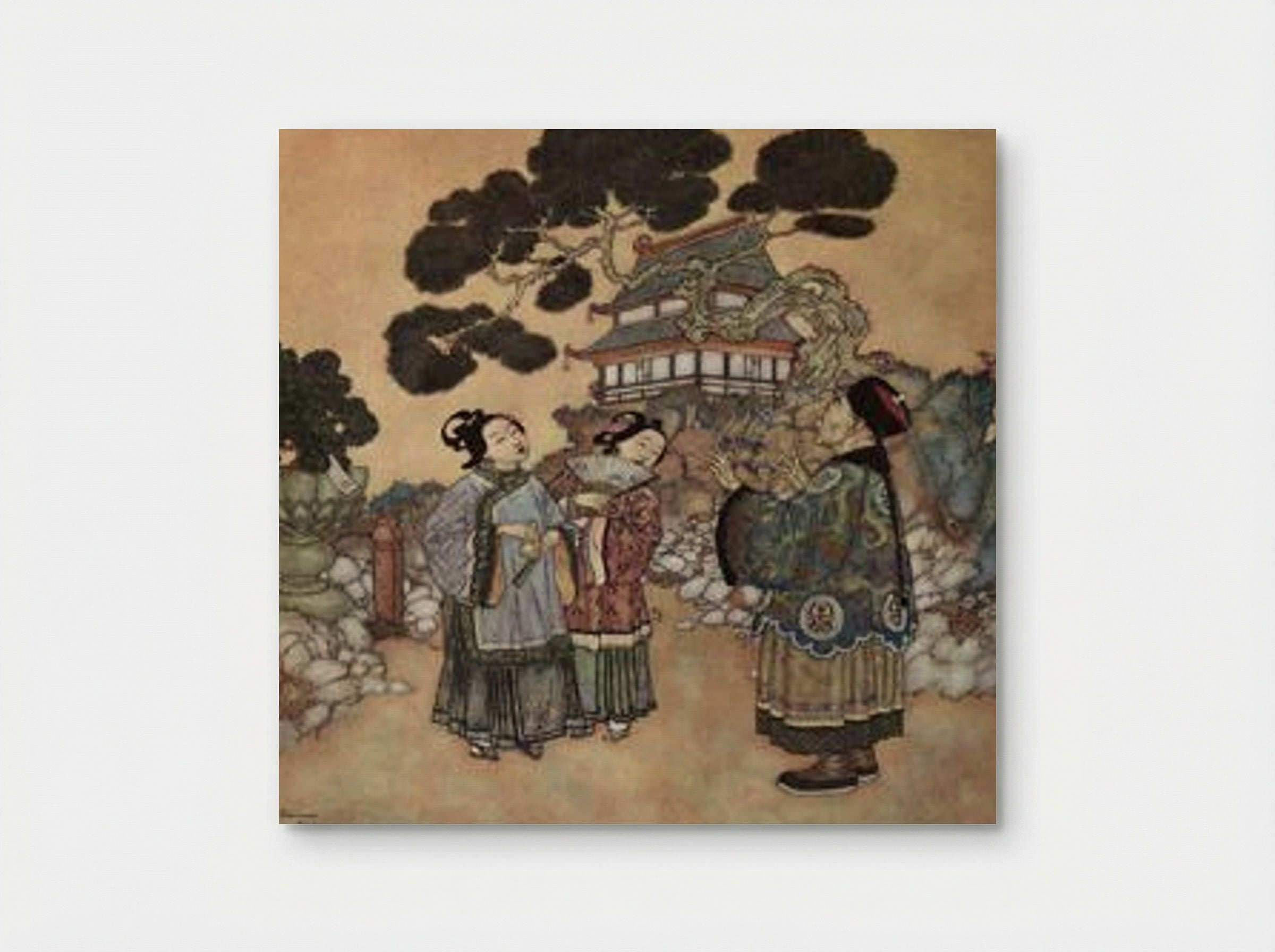 The Same Gurgling (The Nightingale) - Edmund Dulac - Poster