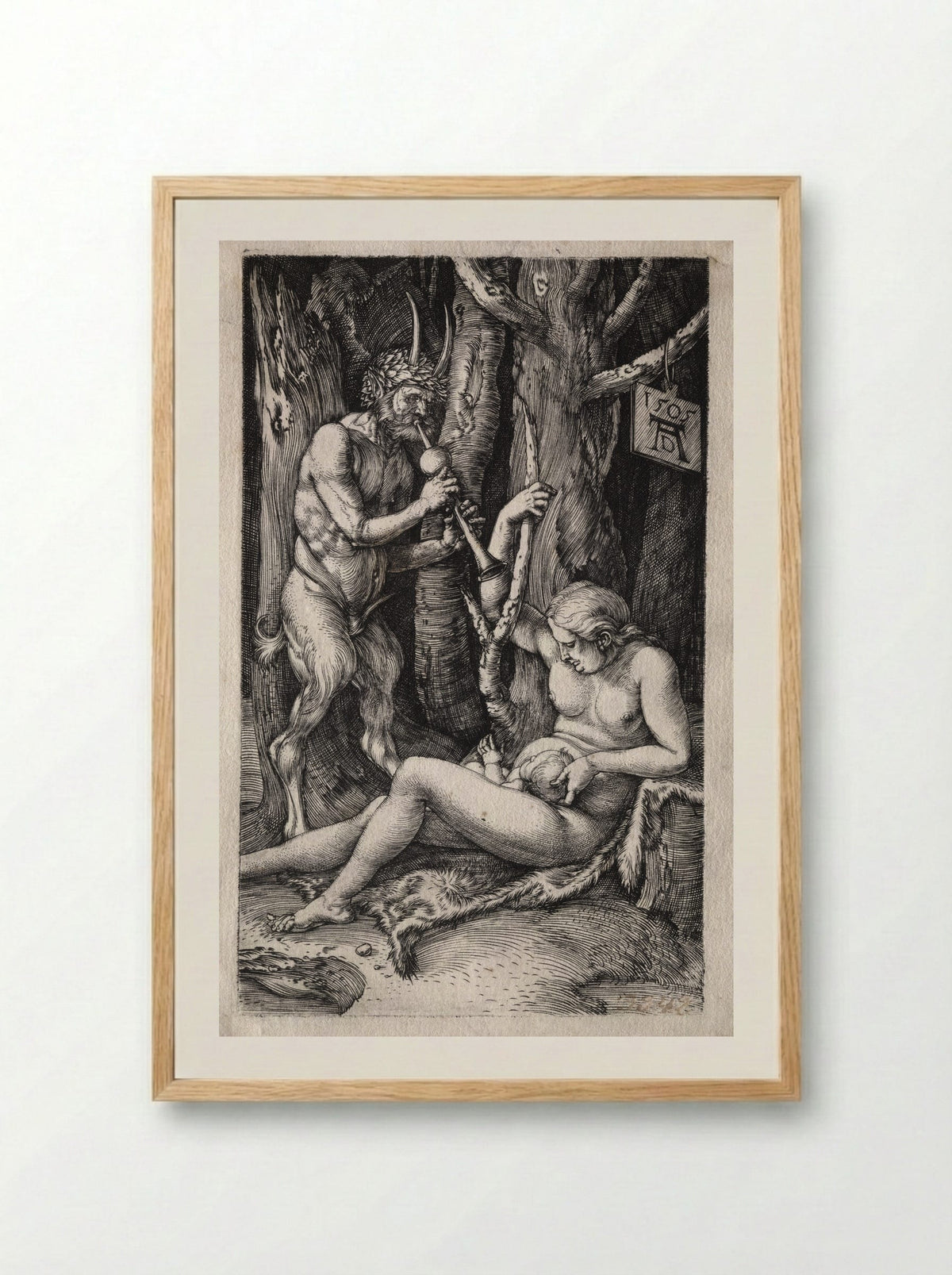 The Satyr Family - Albrecht Dürer - Framed Print Wood