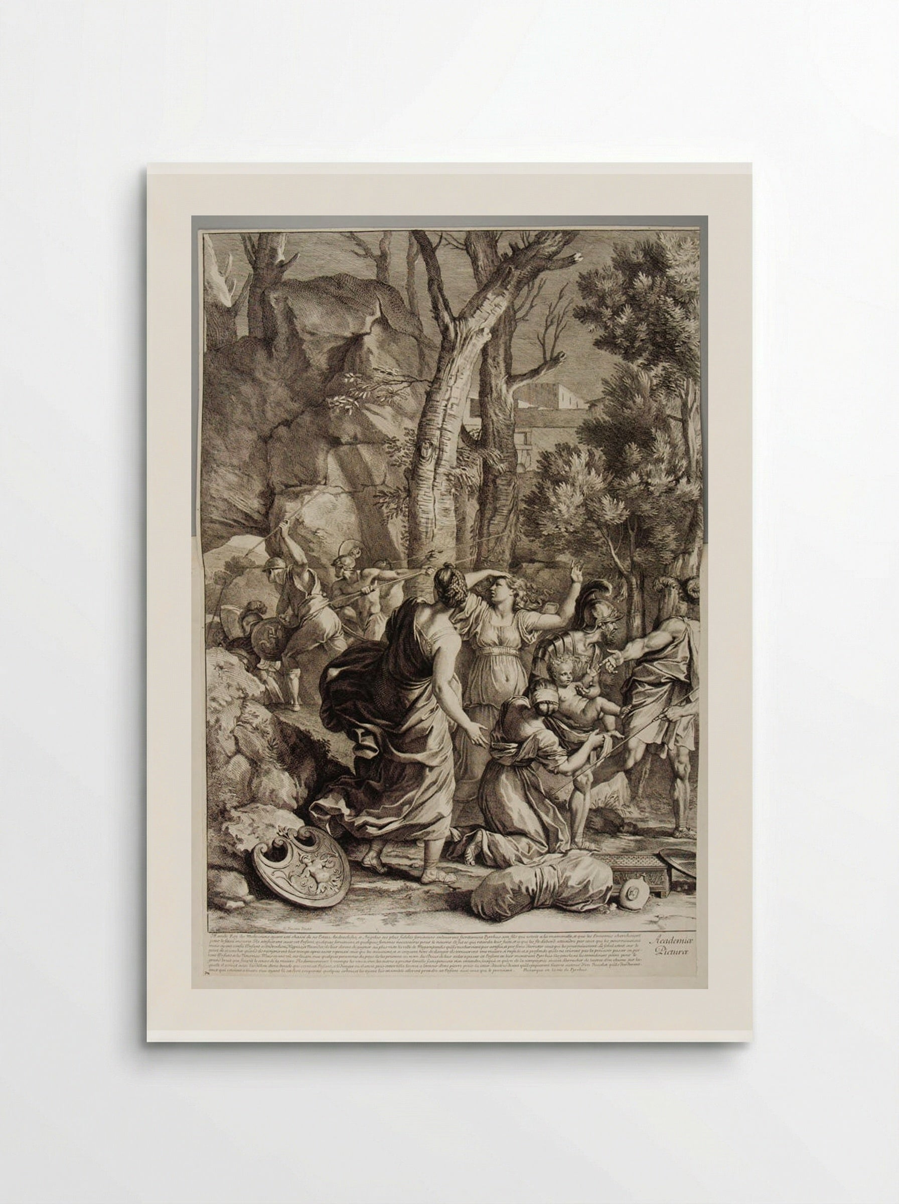 The Saving of the Infant Pyrrhus (left half) - Gérard Audran - Poster