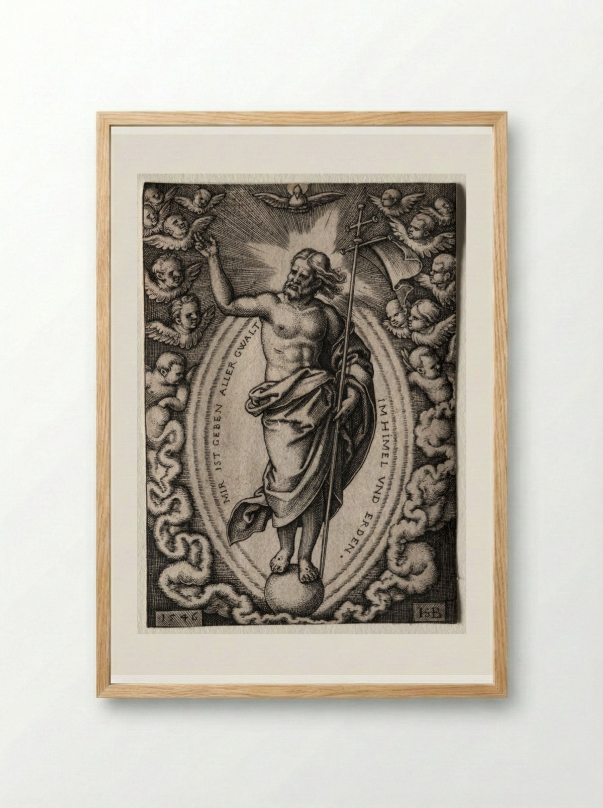 The Saviour - Hans Sebald Beham - Framed Print Wood