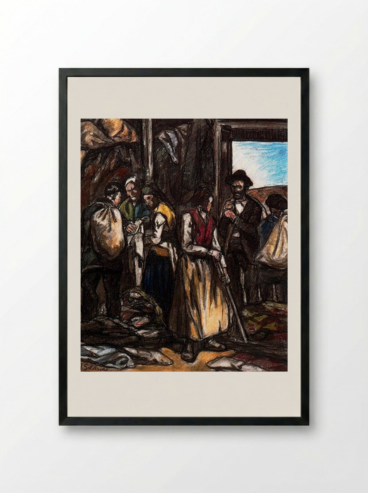 The Scavengers - José Gutiérrez Solana - Framed Print Black