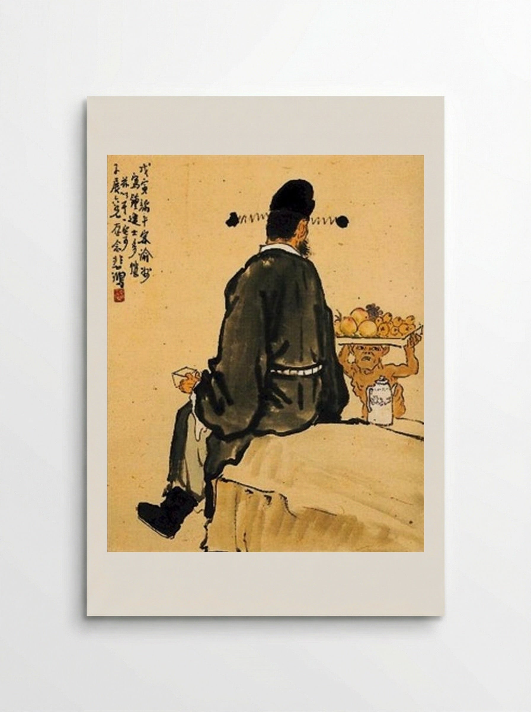 The Scholar Zhong Kui - Xu Beihong - Poster