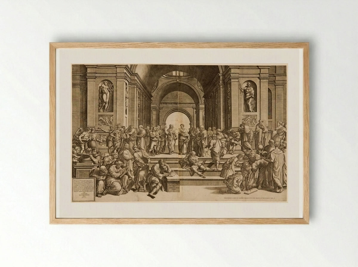 The School of Athens - Giorgio Ghisi - Framed Print Wood