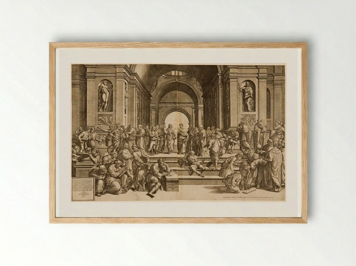 The School of Athens - Giorgio Ghisi - Framed Print Wood
