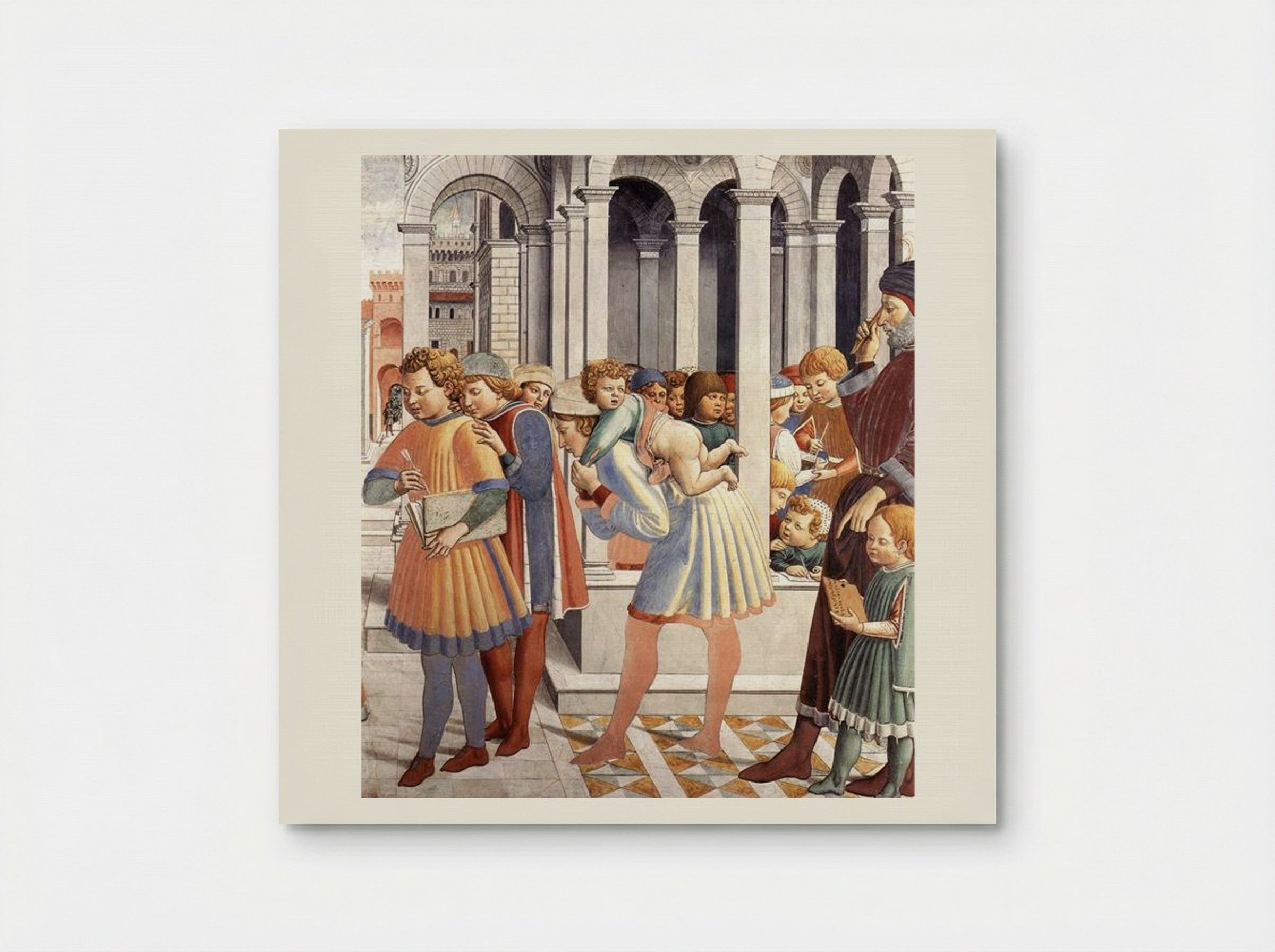 The School of Tagaste (detail) - Benozzo Gozzoli - Poster