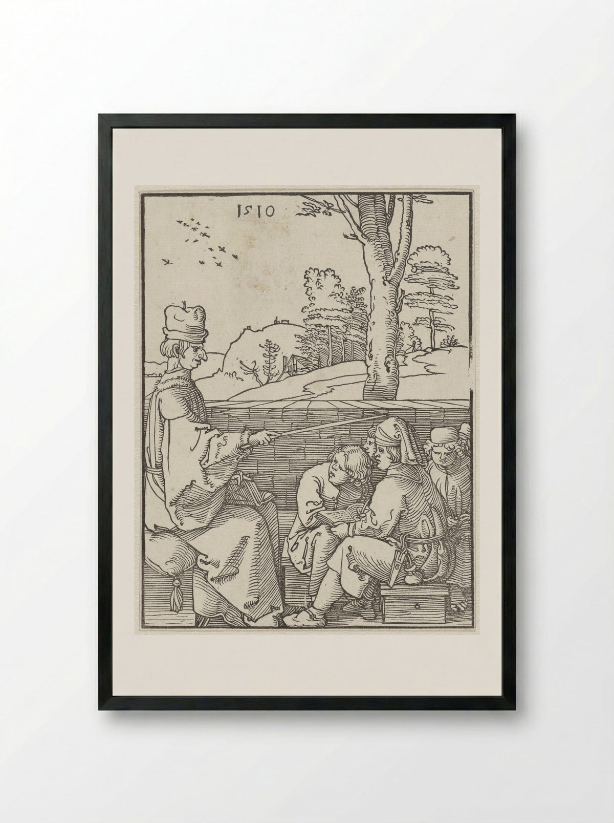 The Schoolmaster - Albrecht Dürer - Framed Print Black