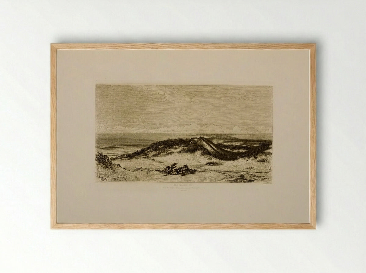 The Sea Serpent - Stephen Alonzo Schoff - Framed Print Wood