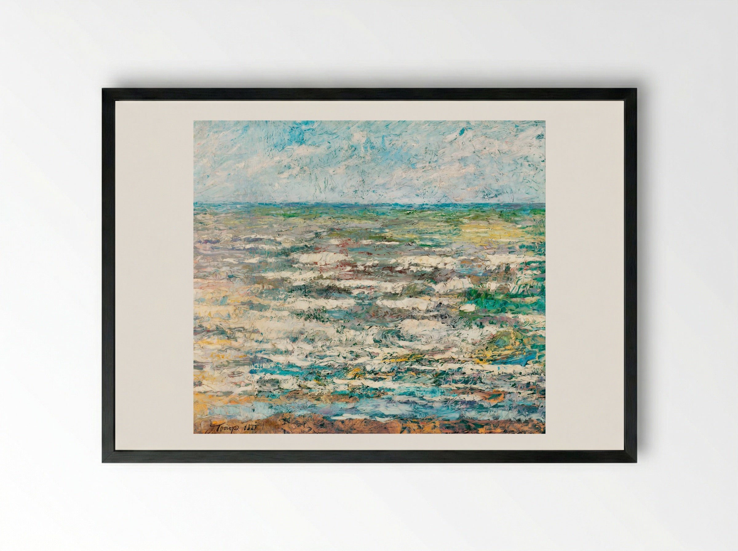 The Sea - Jan Toorop - Framed Print Black