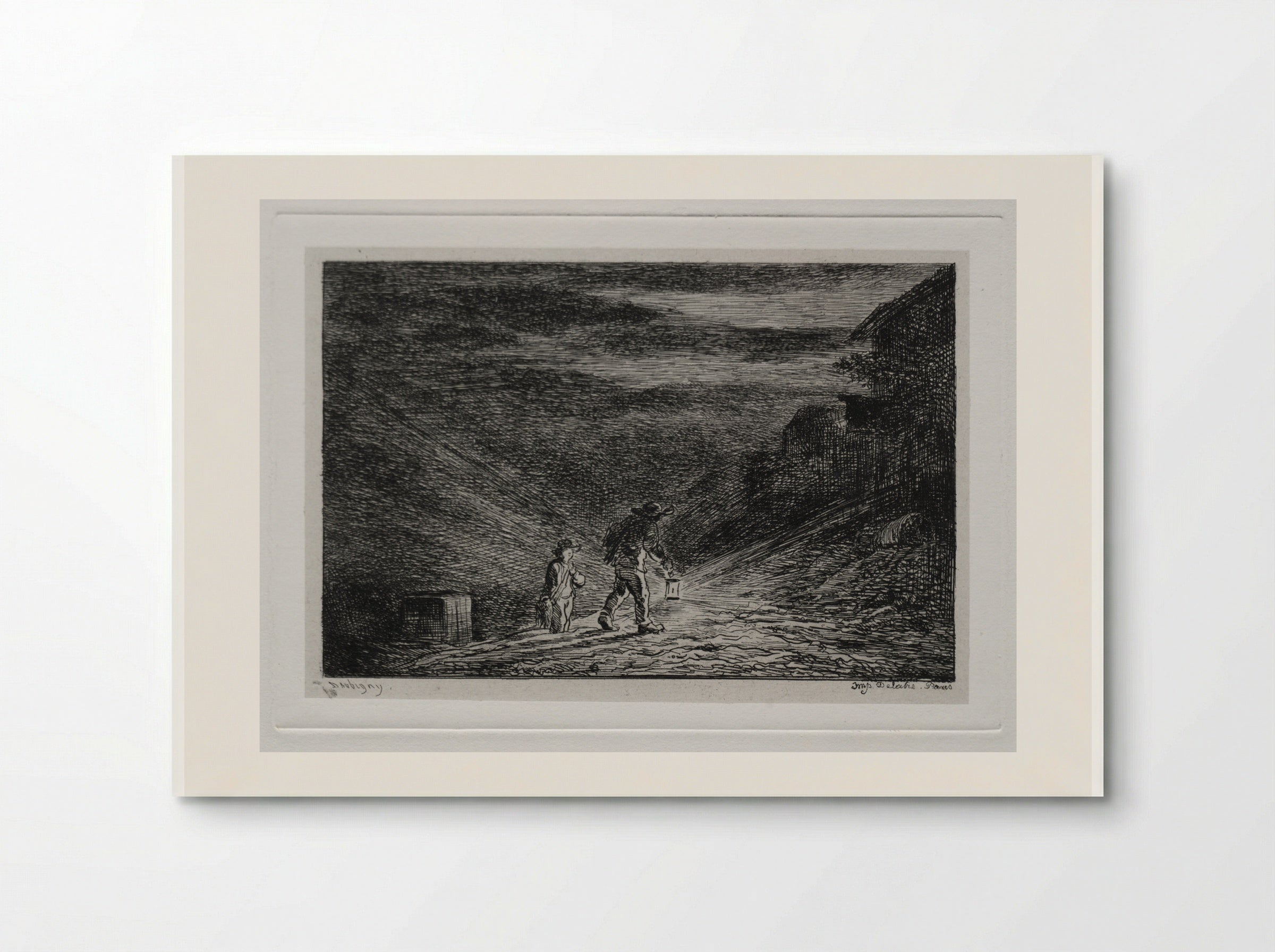 The Search for an Inn - Charles-François Daubigny - Poster