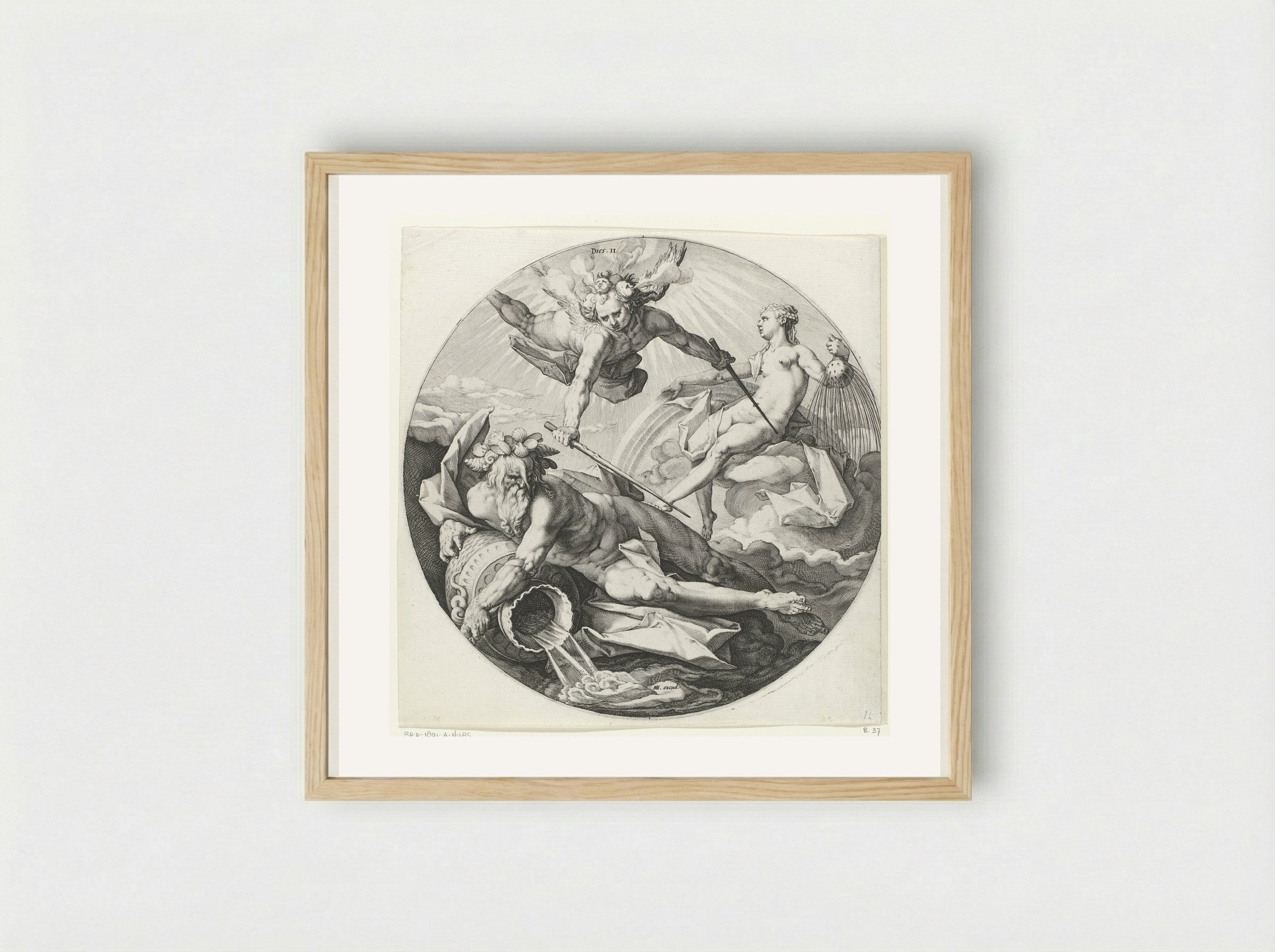 The Second Day of Creation: The Separation of the Waters - Jan Harmensz. Muller - Framed Print Wood