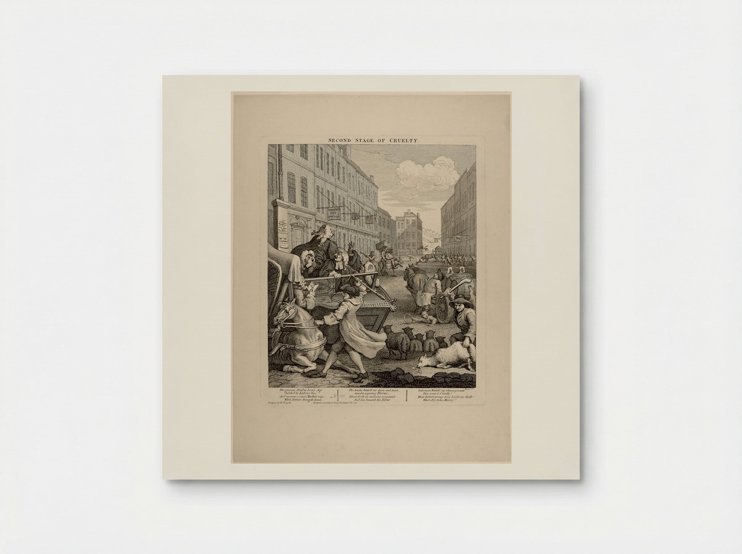 The Second Stage of Cruelty - William Hogarth - Poster