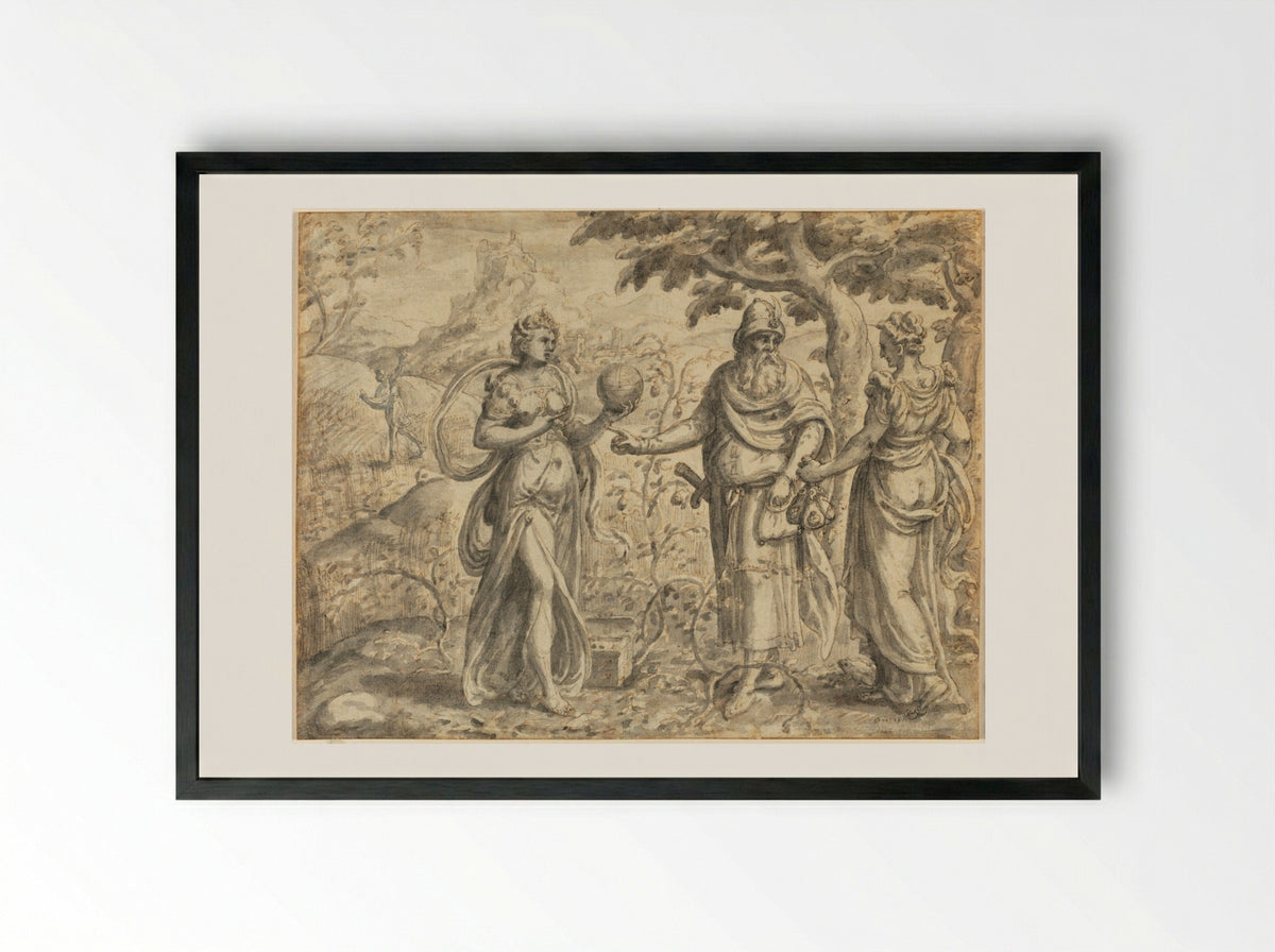 The Seed Received among the Thorns, from the Parable of the Sower - Gerard van Groeningen - Framed Print Black