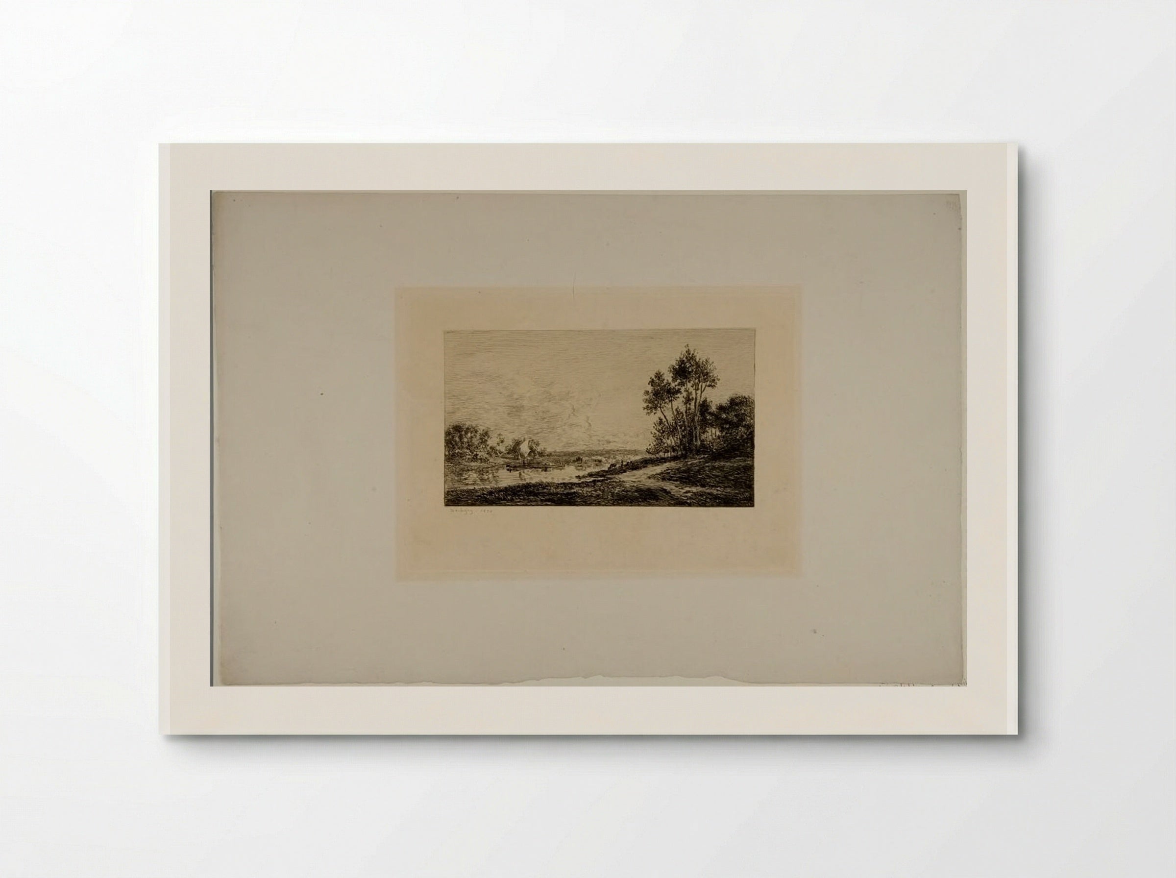 The Seine at Pont-Maurin - Charles-François Daubigny - Poster