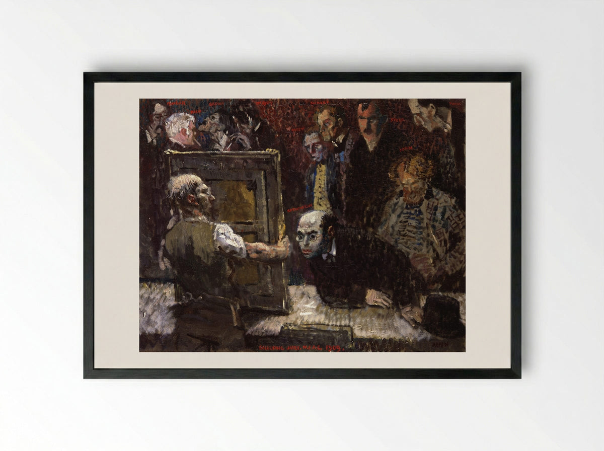 The Selecting Jury of the New English Art Club - William Orpen - Framed Print Black