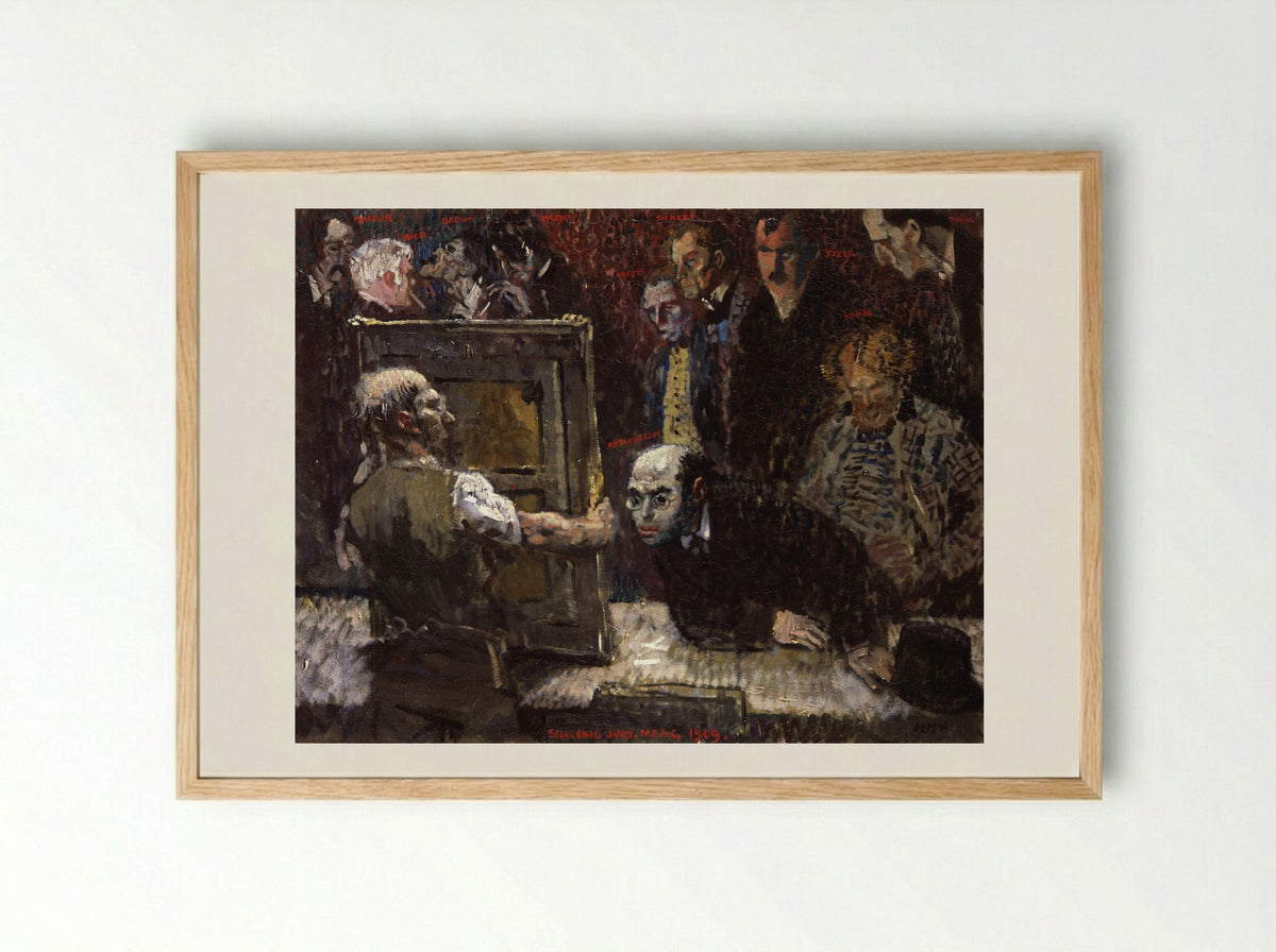 The Selecting Jury of the New English Art Club - William Orpen - Framed Print Wood