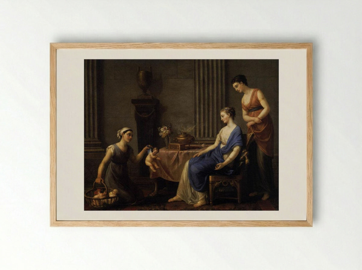 The Seller of Cupids - Joseph-Marie Vien - Framed Print Wood