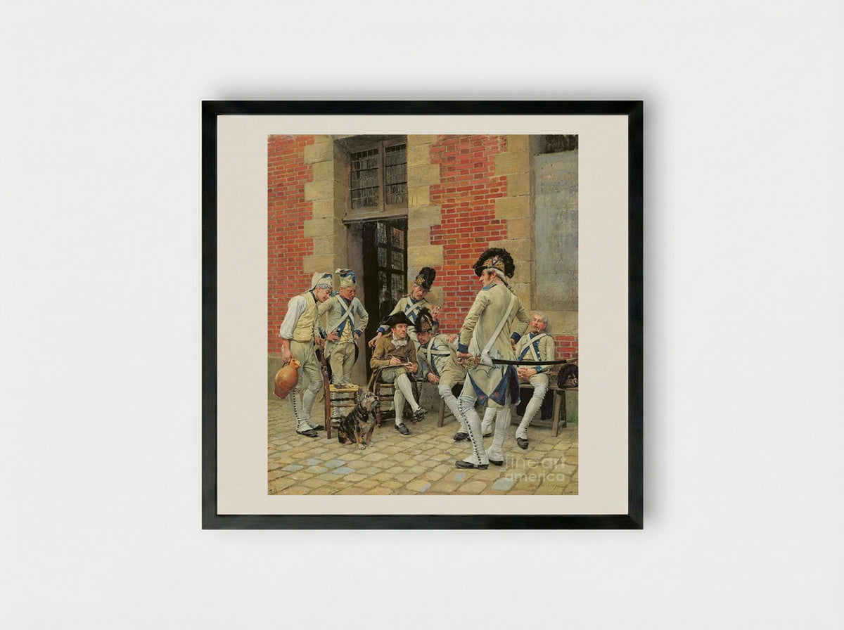 The Sergeant's Portrait - Ernest Meissonier - Framed Print Black