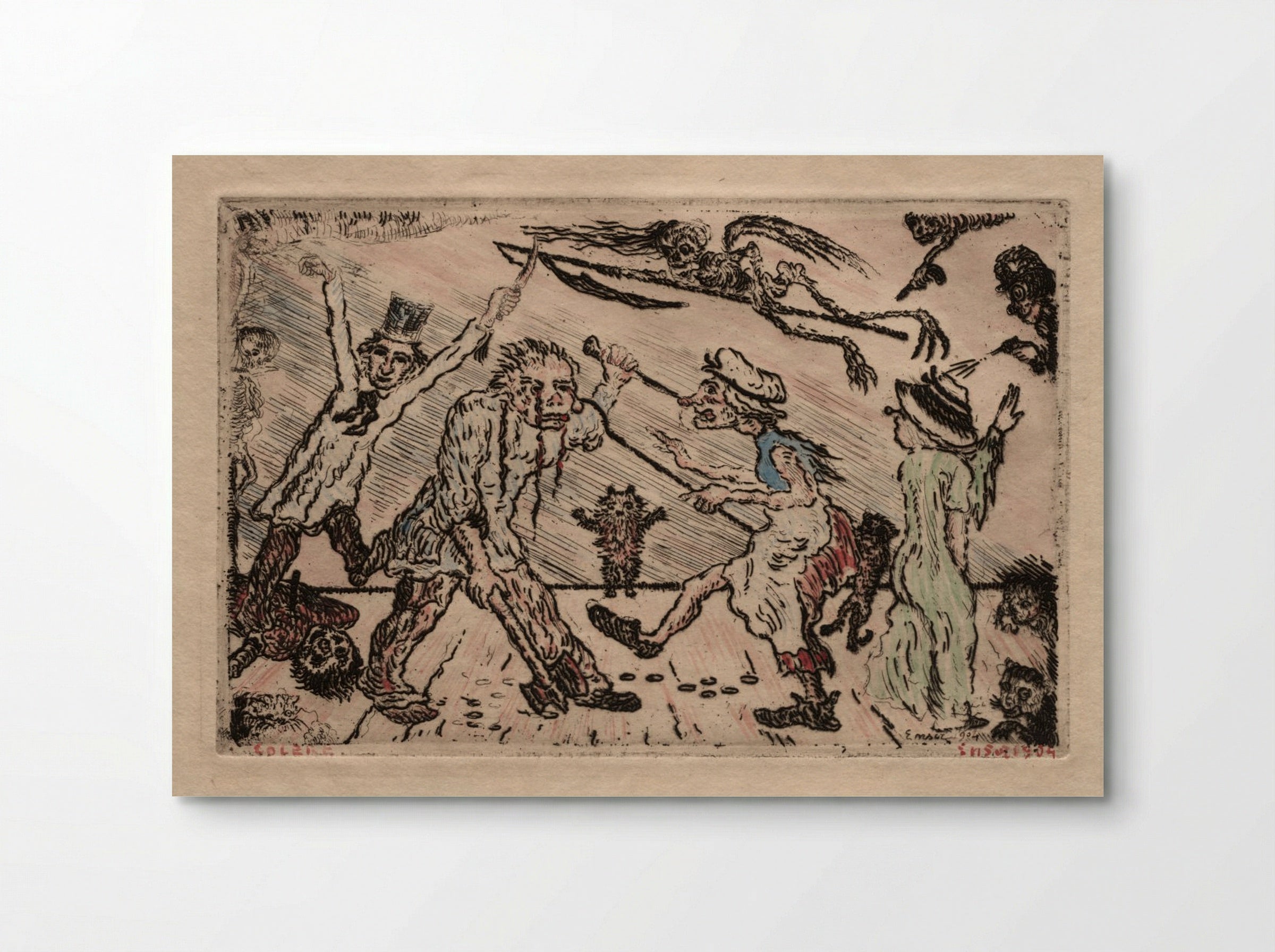 The Seven Deadly Sins: Anger - James Ensor - Poster