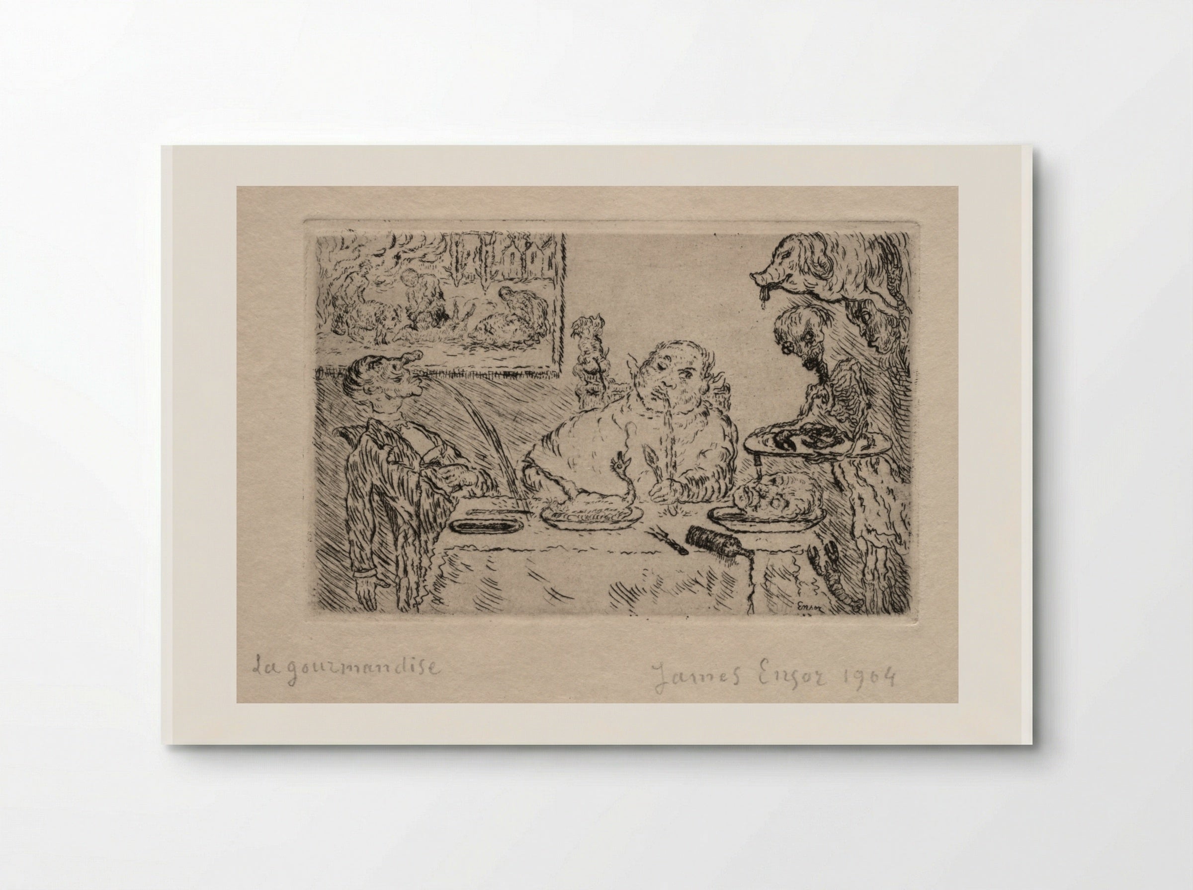 The Seven Deadly Sins: Gluttony - James Ensor - Poster