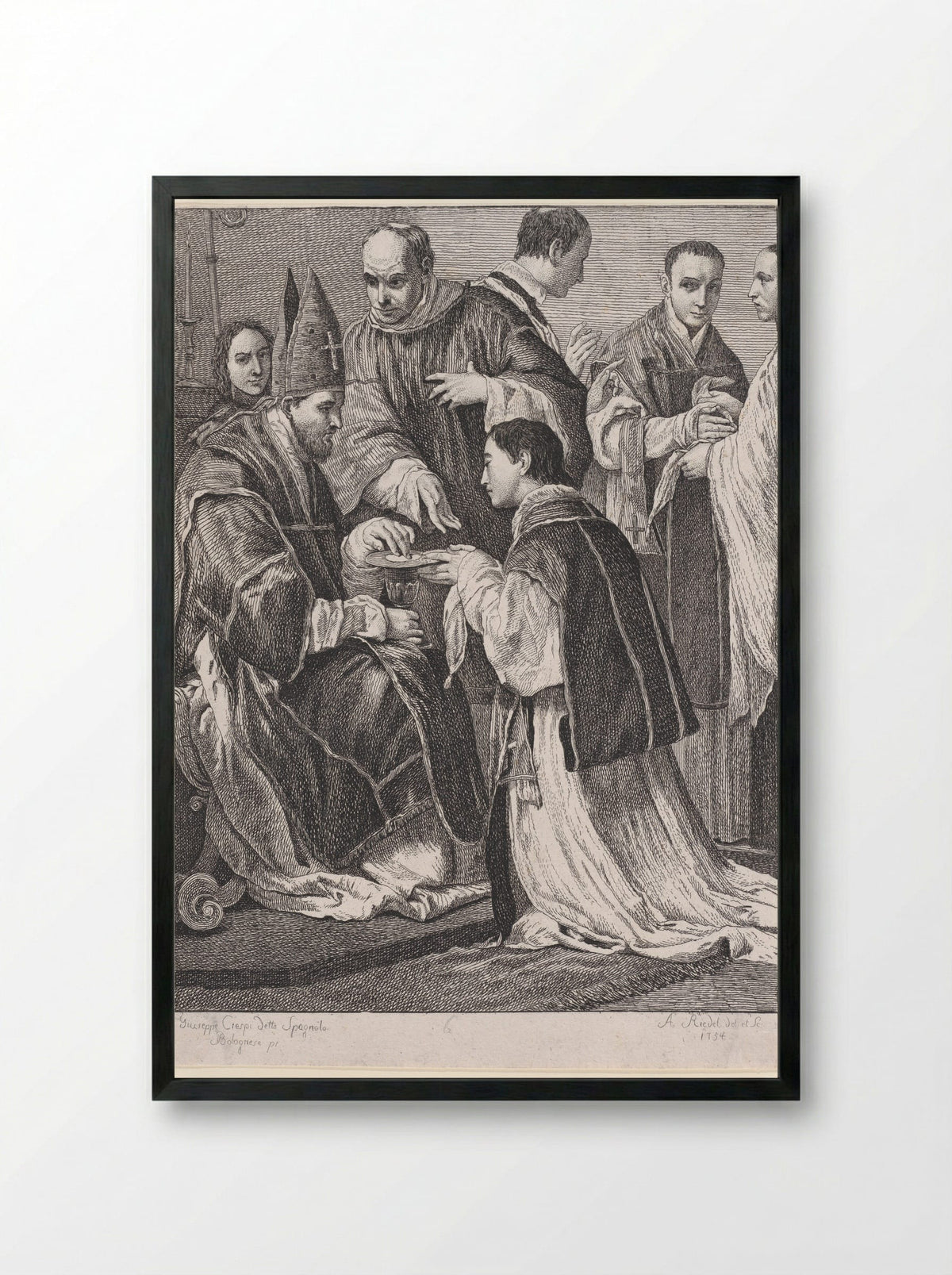 The Seven Sacraments (Ordination) - Anton Riedel - Framed Print Black