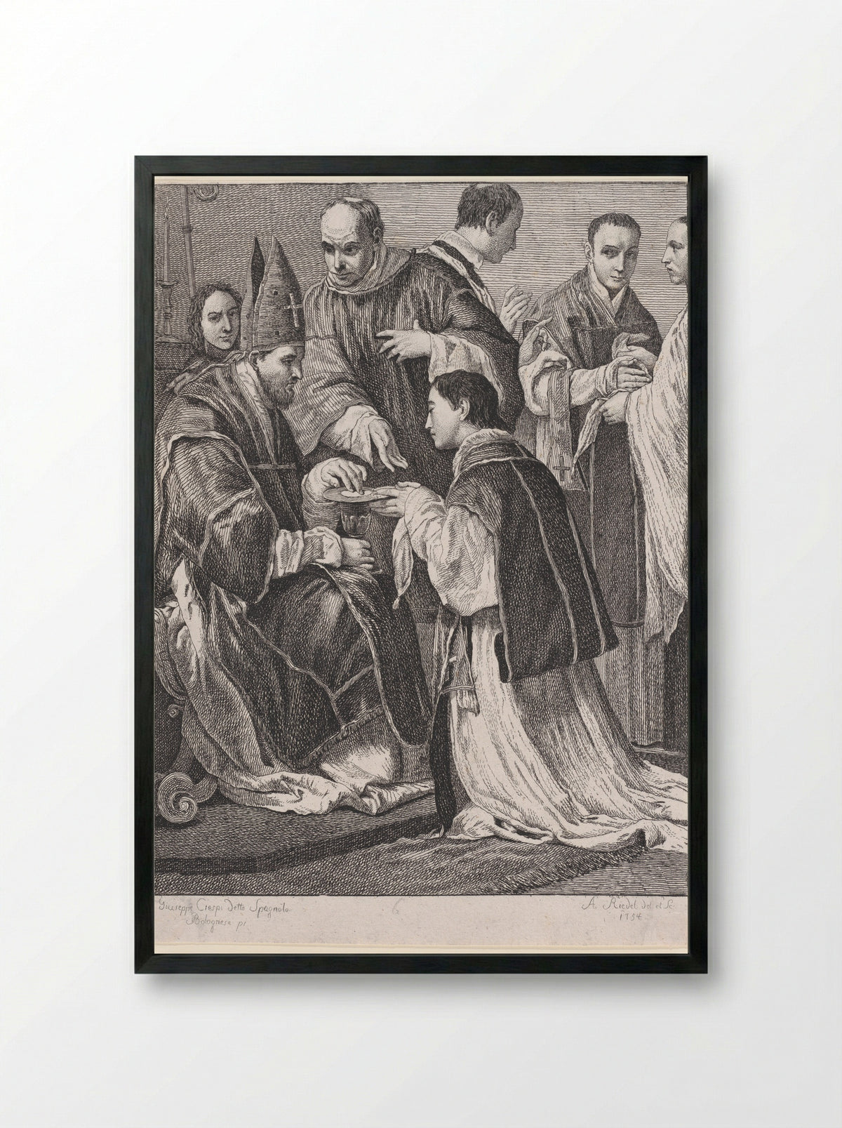 The Seven Sacraments (Ordination) - Anton Riedel - Framed Print Black