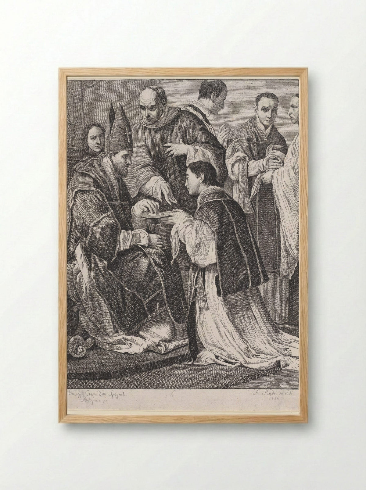 The Seven Sacraments (Ordination) - Anton Riedel - Framed Print Wood