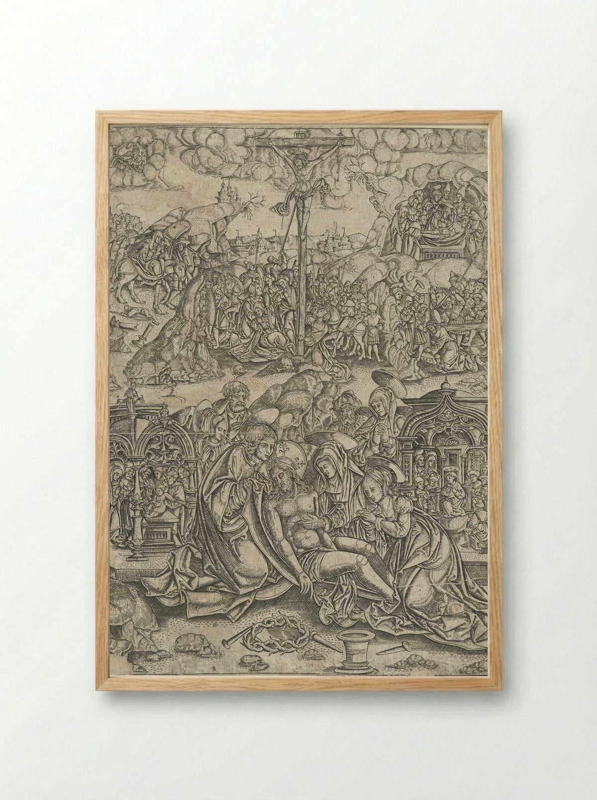 The Seven Sorrows of the Virgin - Monogrammist S - Framed Print Wood