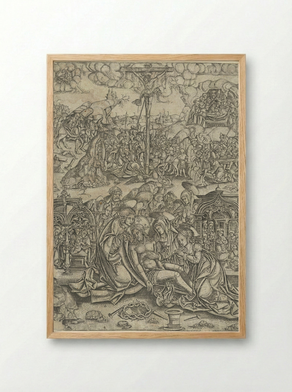 The Seven Sorrows of the Virgin - Monogrammist S - Framed Print Wood