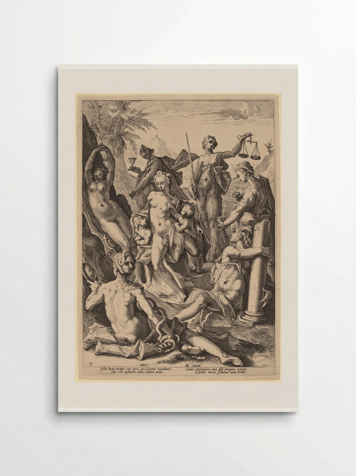 The Seven Virtues - Jacob Matham - Poster