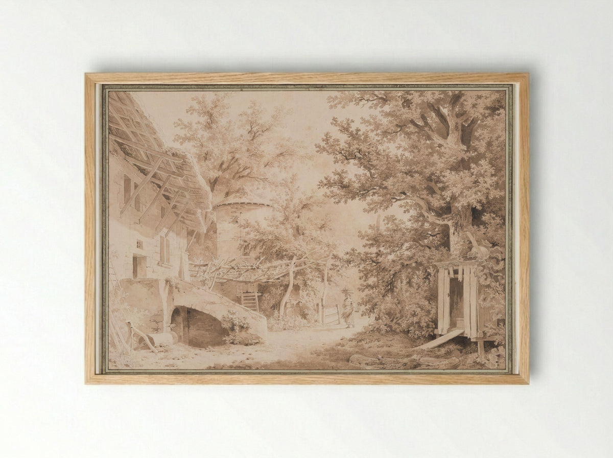 The Sheaf Bearer - Wolfgang Adam Töpffer - Framed Print Wood