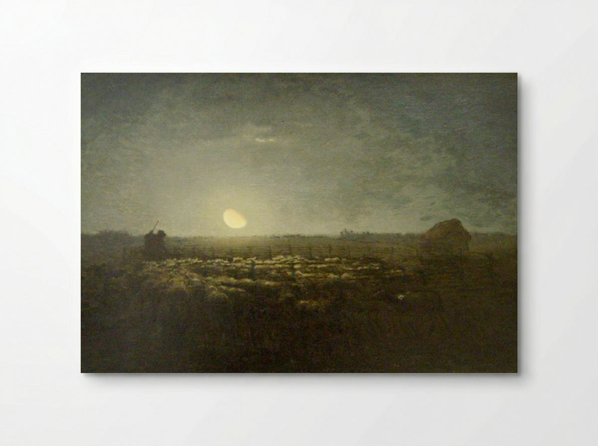 The Sheep Pen, Moonlight - Jean-François Millet - Poster