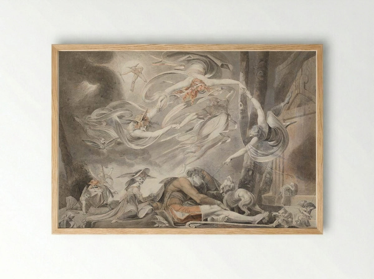 The Shepherd's Dream - Henry Fuseli - Framed Print Wood