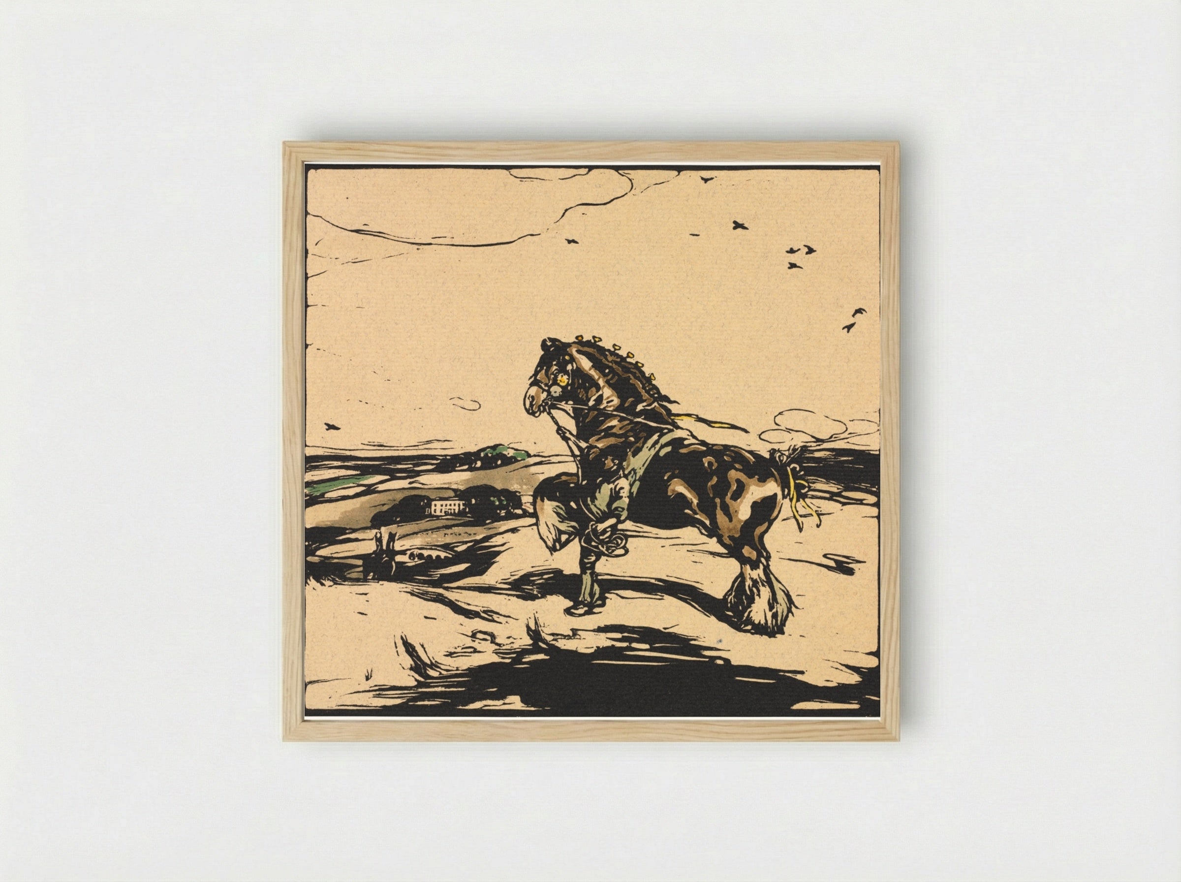 The Shire Horse - William Nicholson - Framed Print Wood